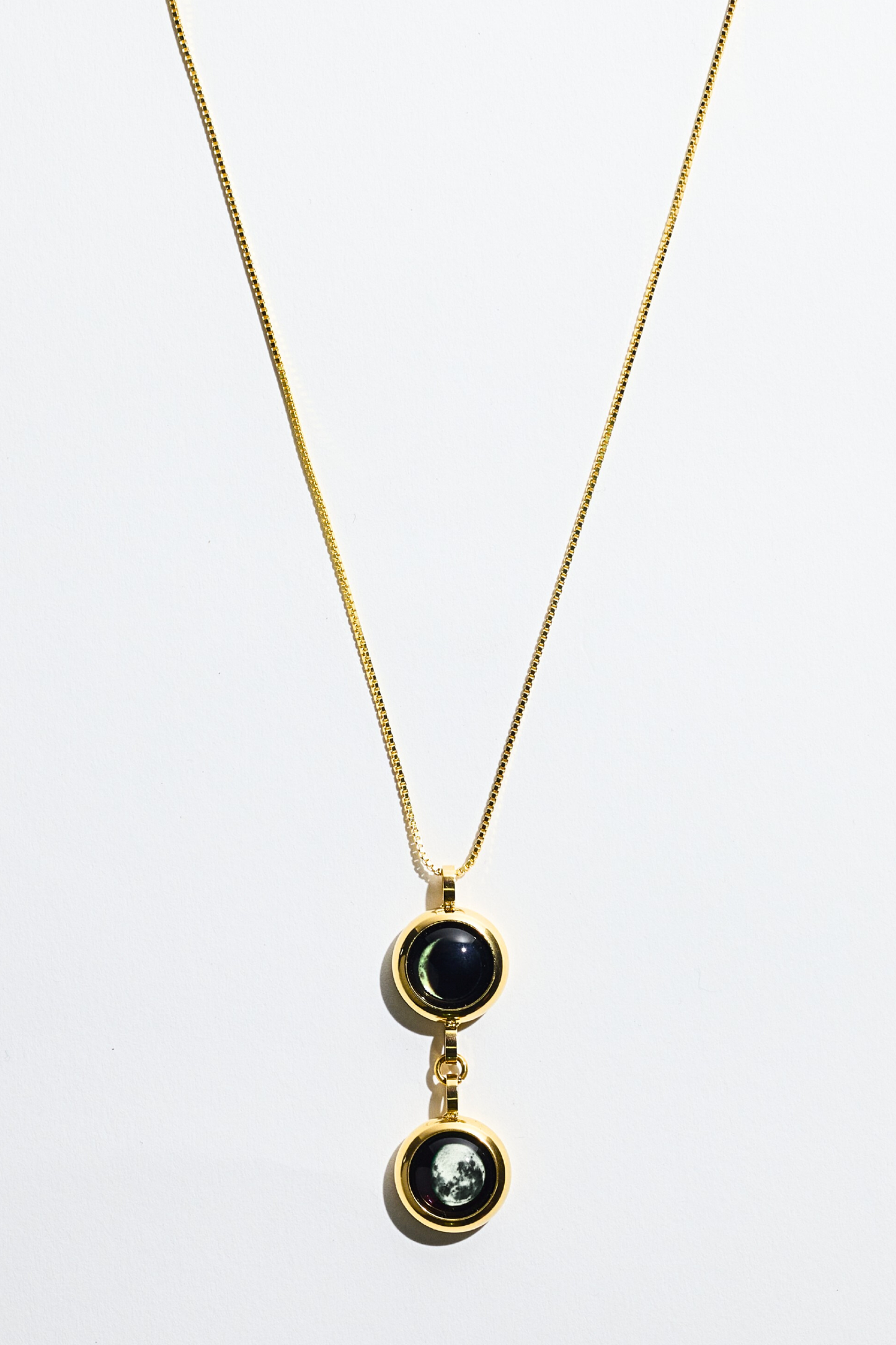 Gold Double Moon Necklace