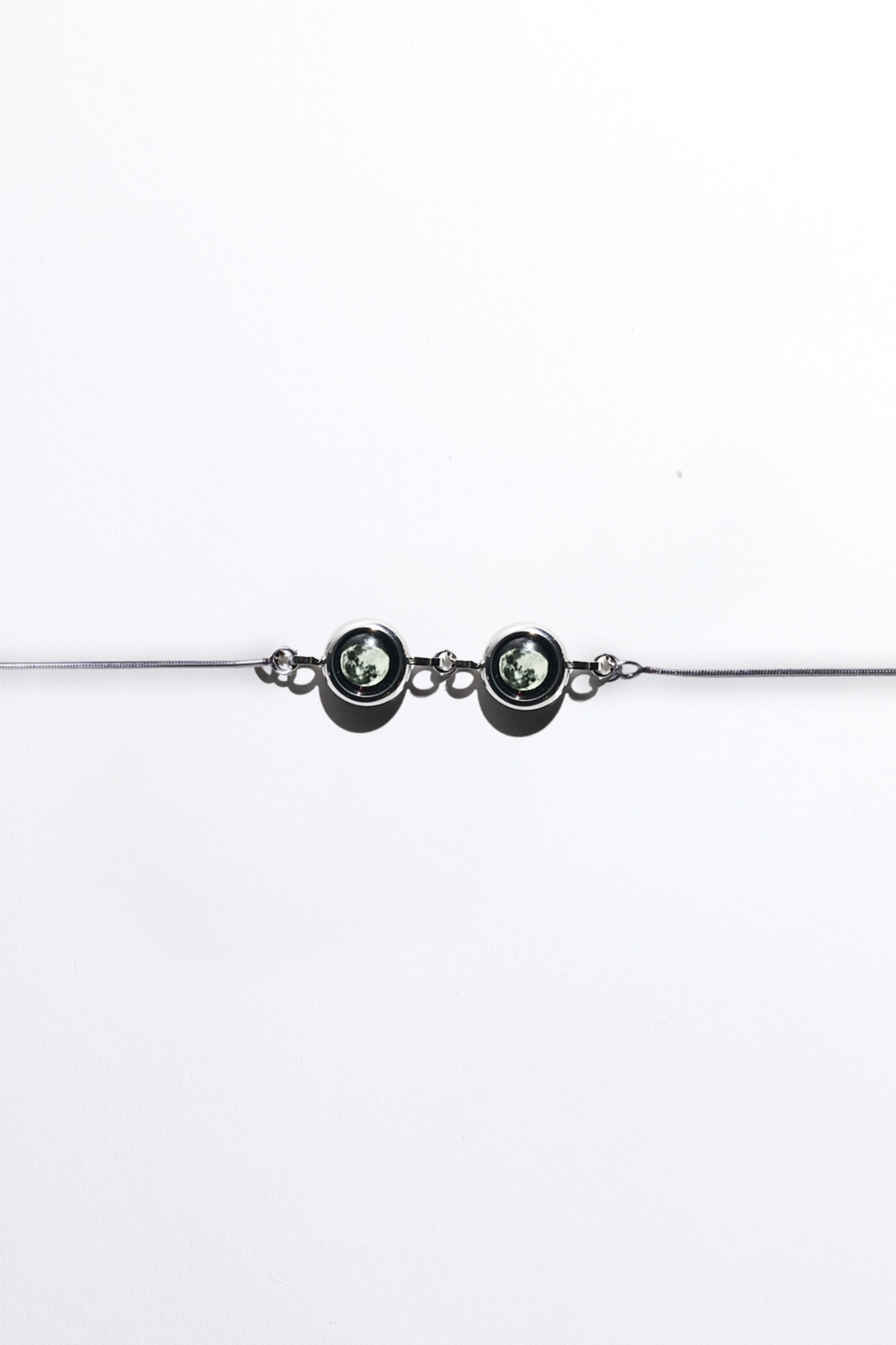 Silver Double Moon Bracelet