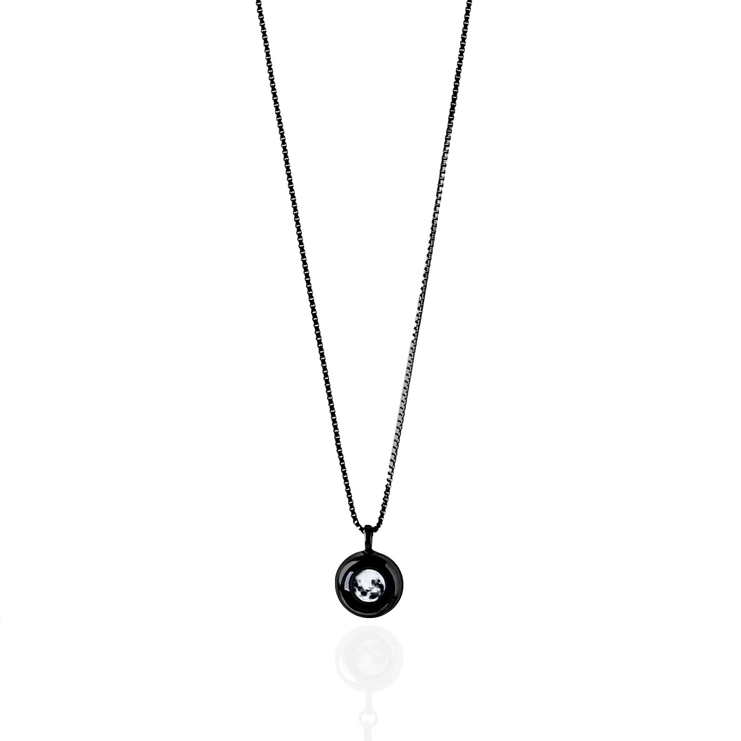 Moon Phase Necklace - Black