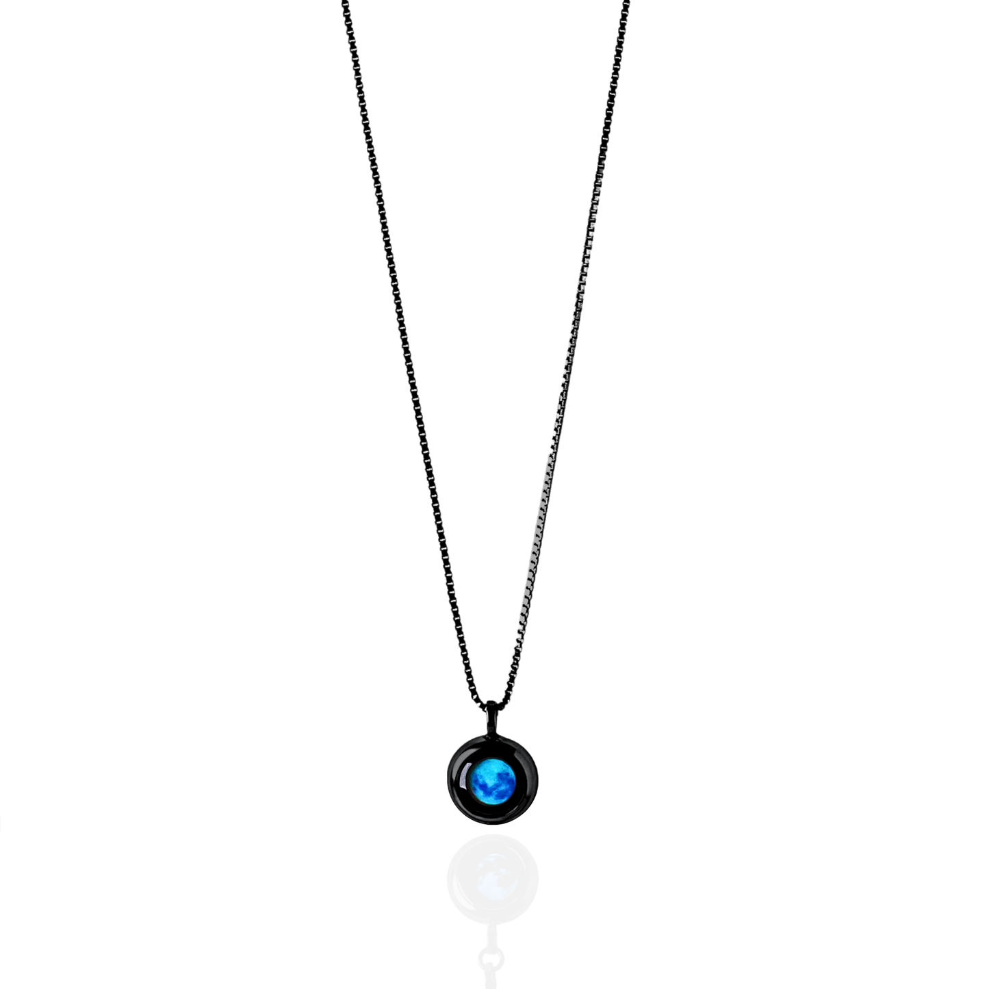 Moon Phase Necklace - Black