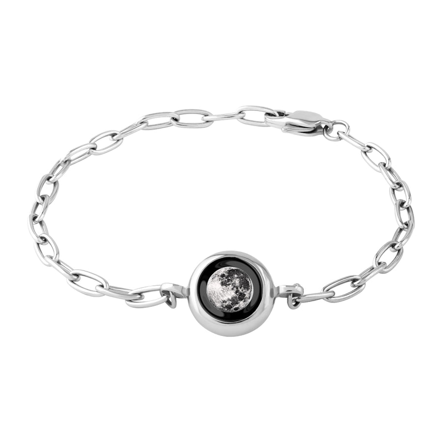 Power Moon Phase Anklet - Silver