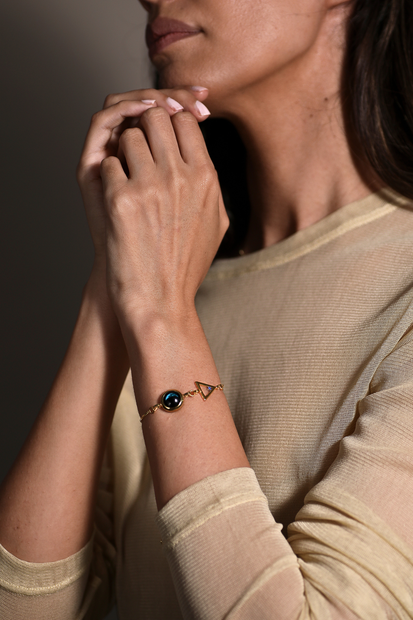 Gold Moon & Zodiac Element Bracelet