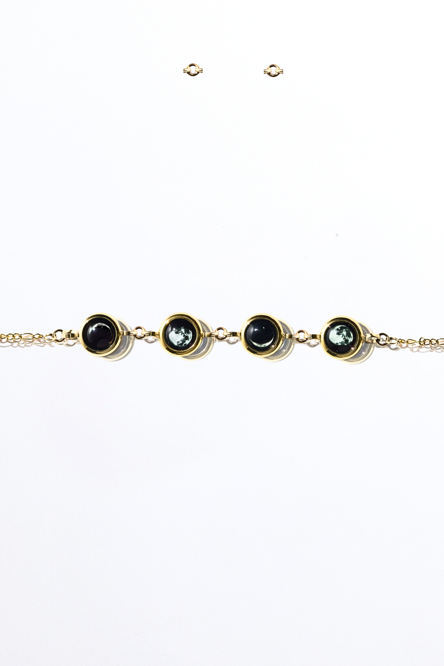 Gold Four Moon Bracelet