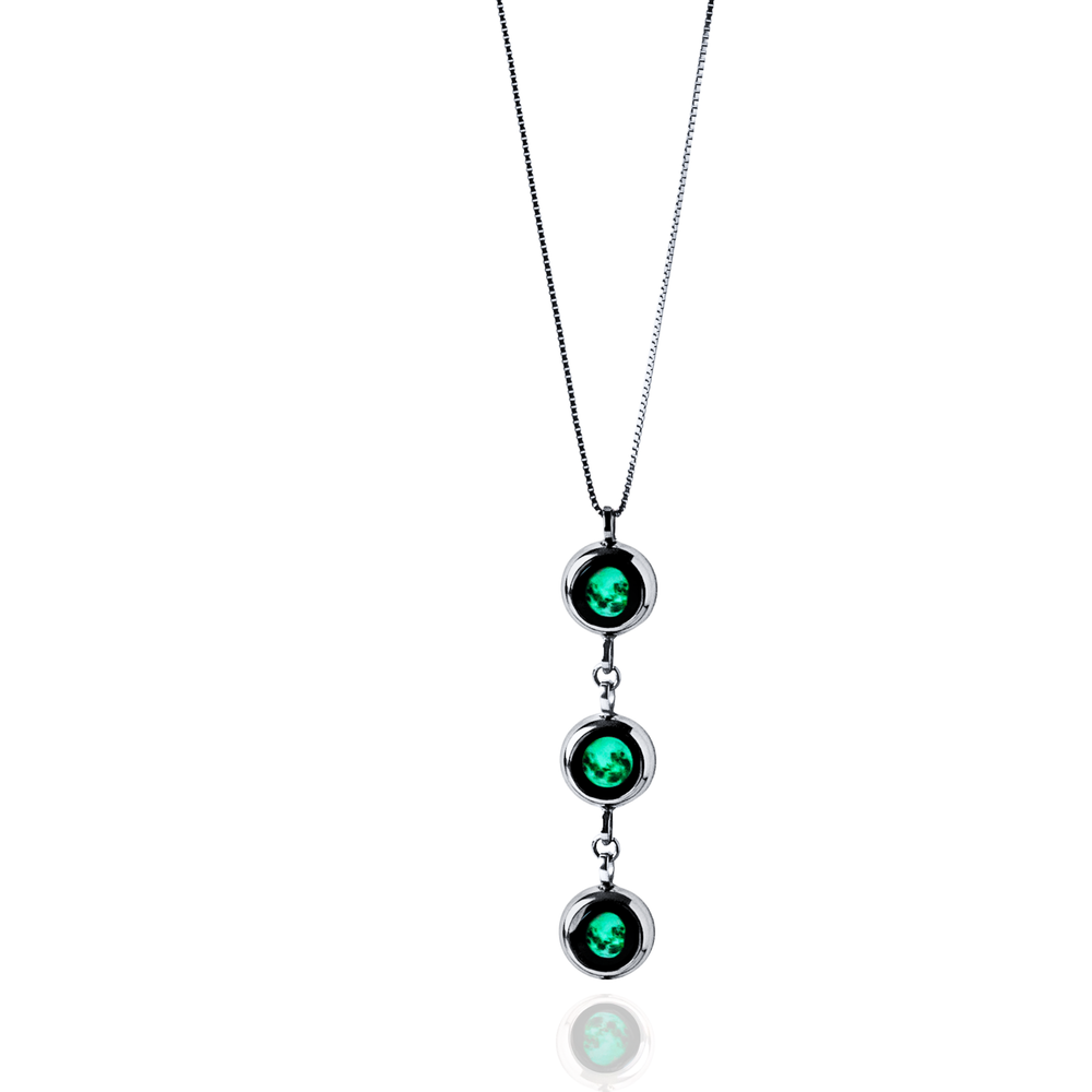 
                  
                    Triple Moon Phase Necklace - Silver
                  
                