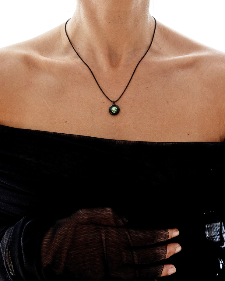 Moon Phase Necklace - Black