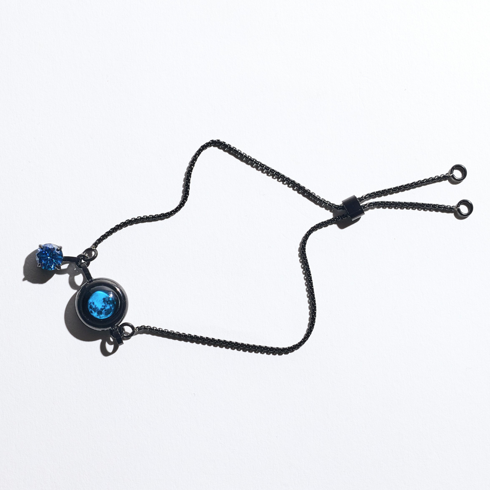 Moon & Birthstone Bracelet