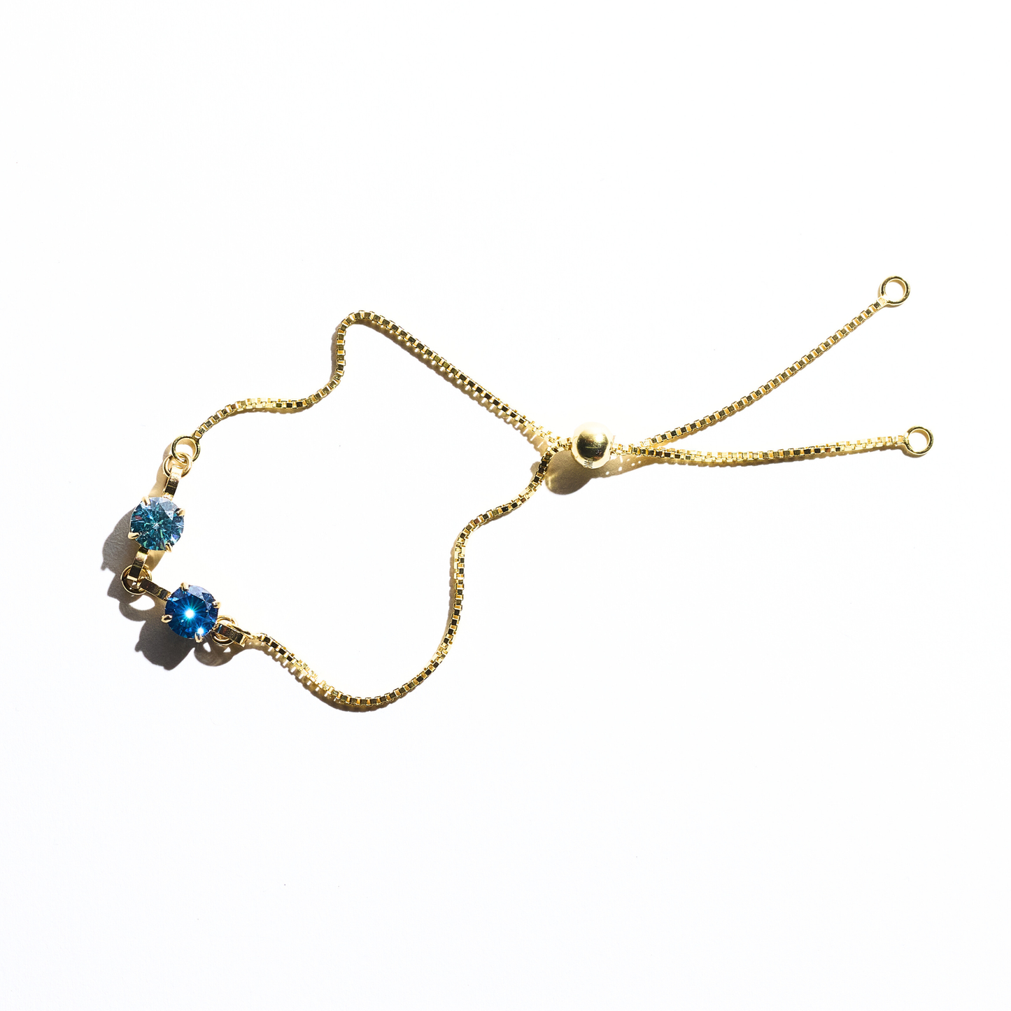 Gold Double Birthstone Bracelet