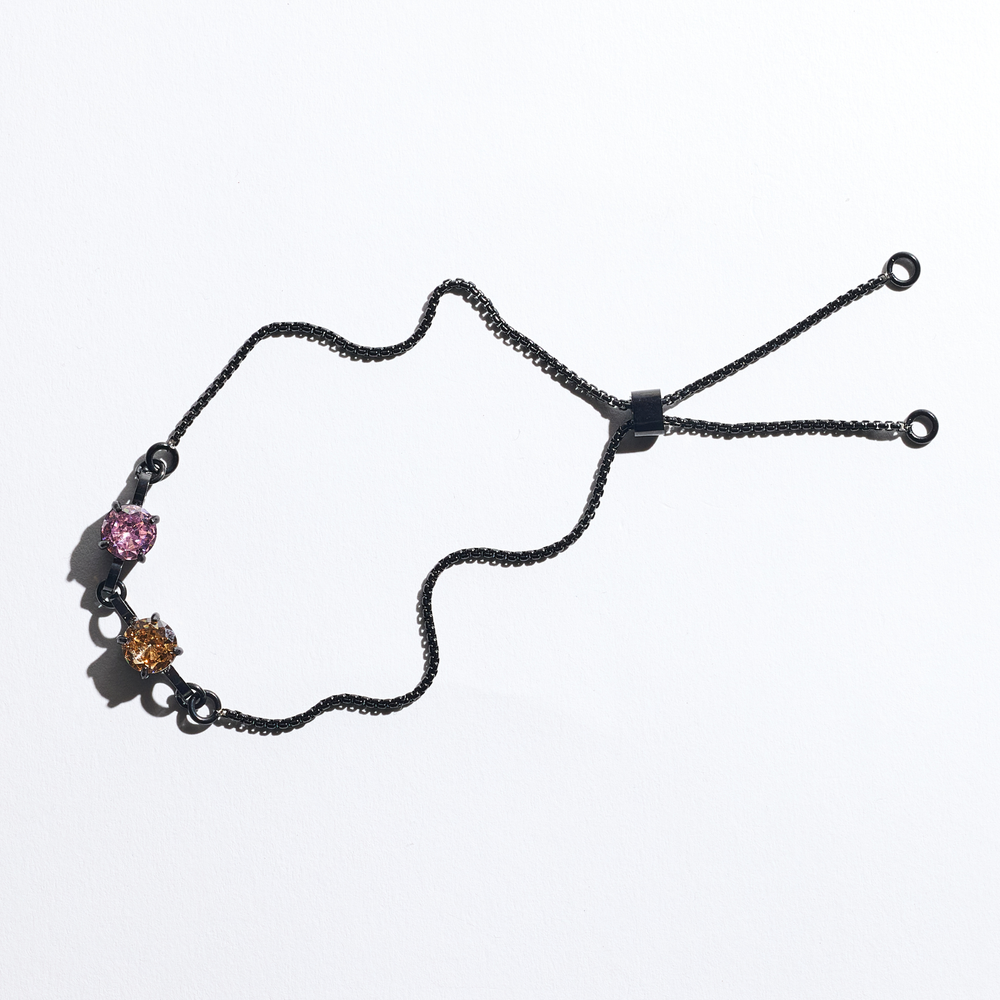 Black Double Birthstone Bracelet