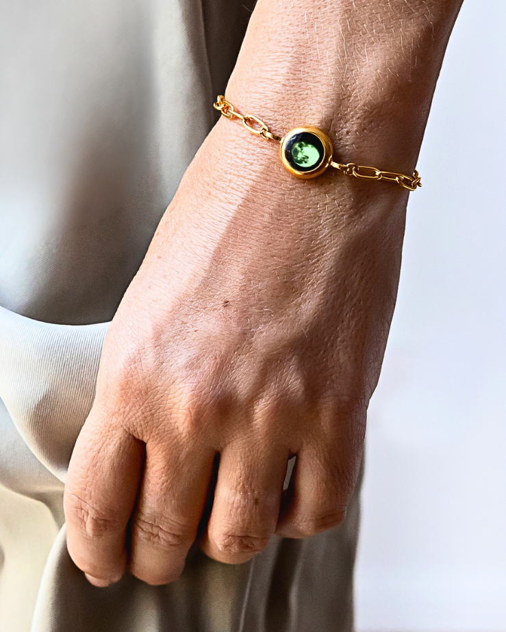 Moon Phase Power Bracelet - Gold