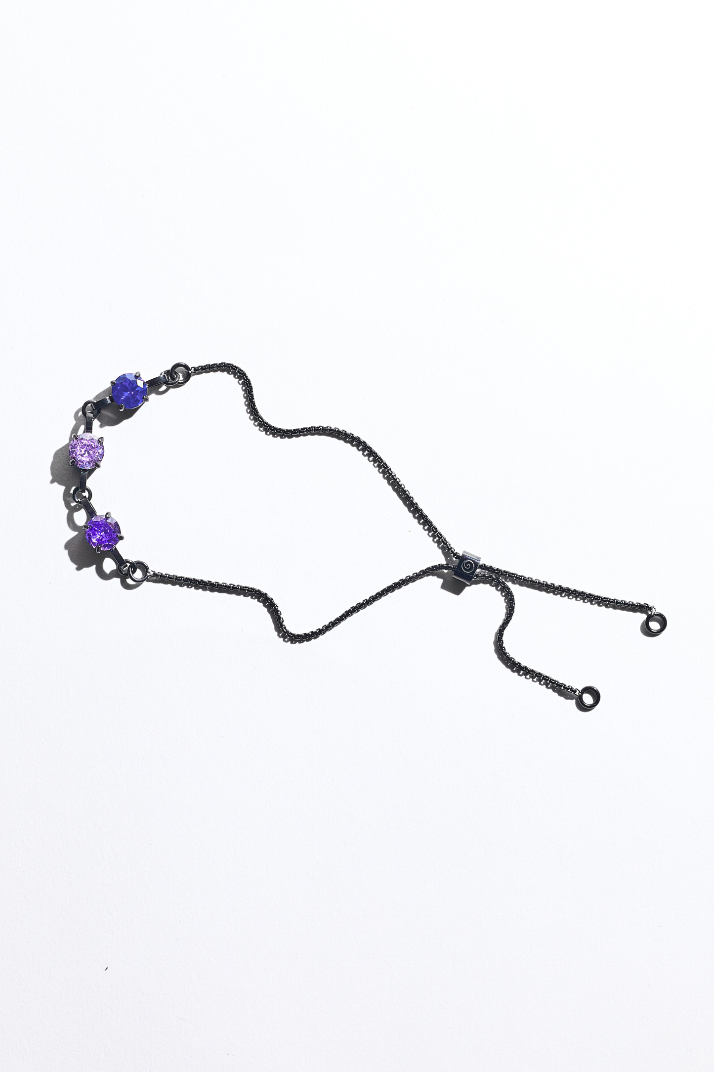 Black Triple Birthstone Bracelet