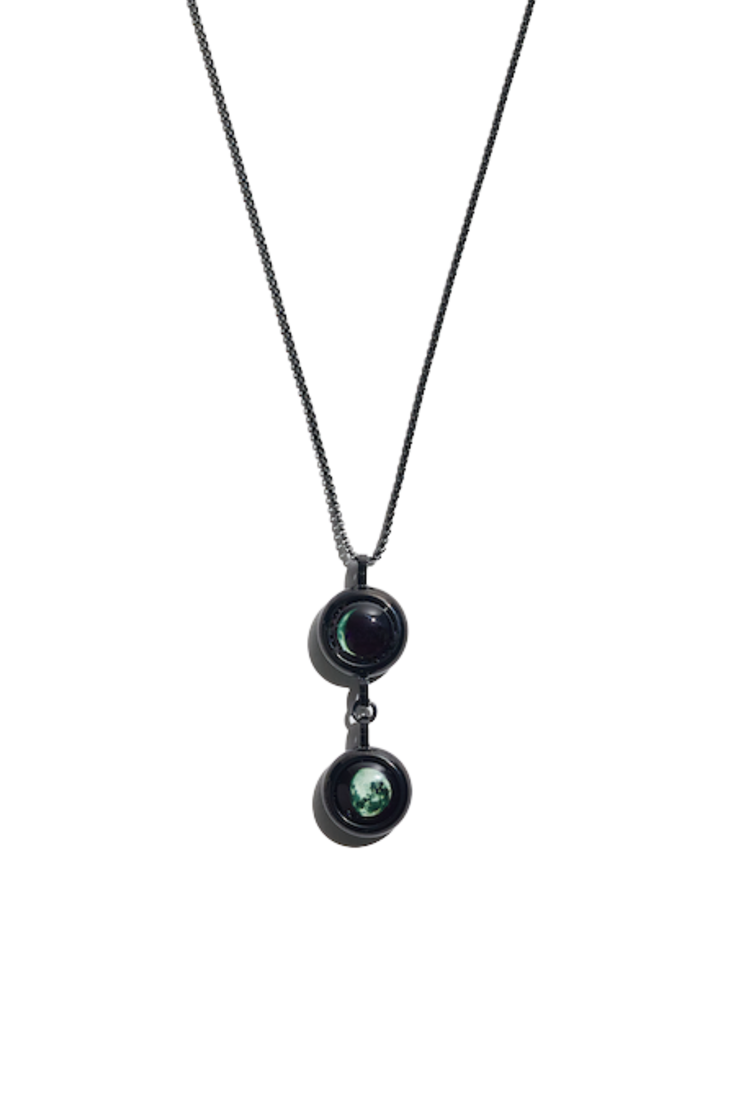 Black Double Moon Necklace