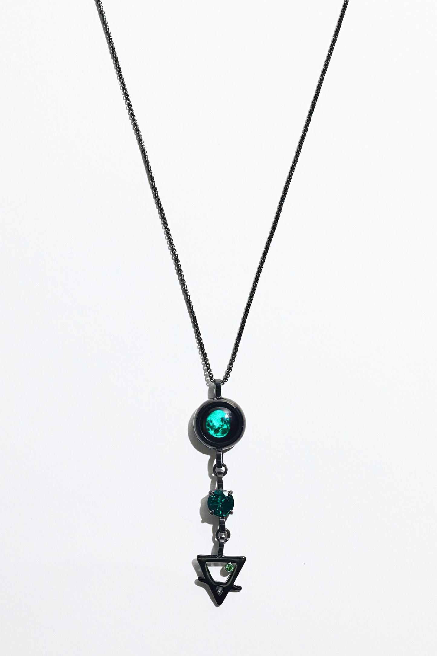 Black Moon Birthstone Zodiac Necklace