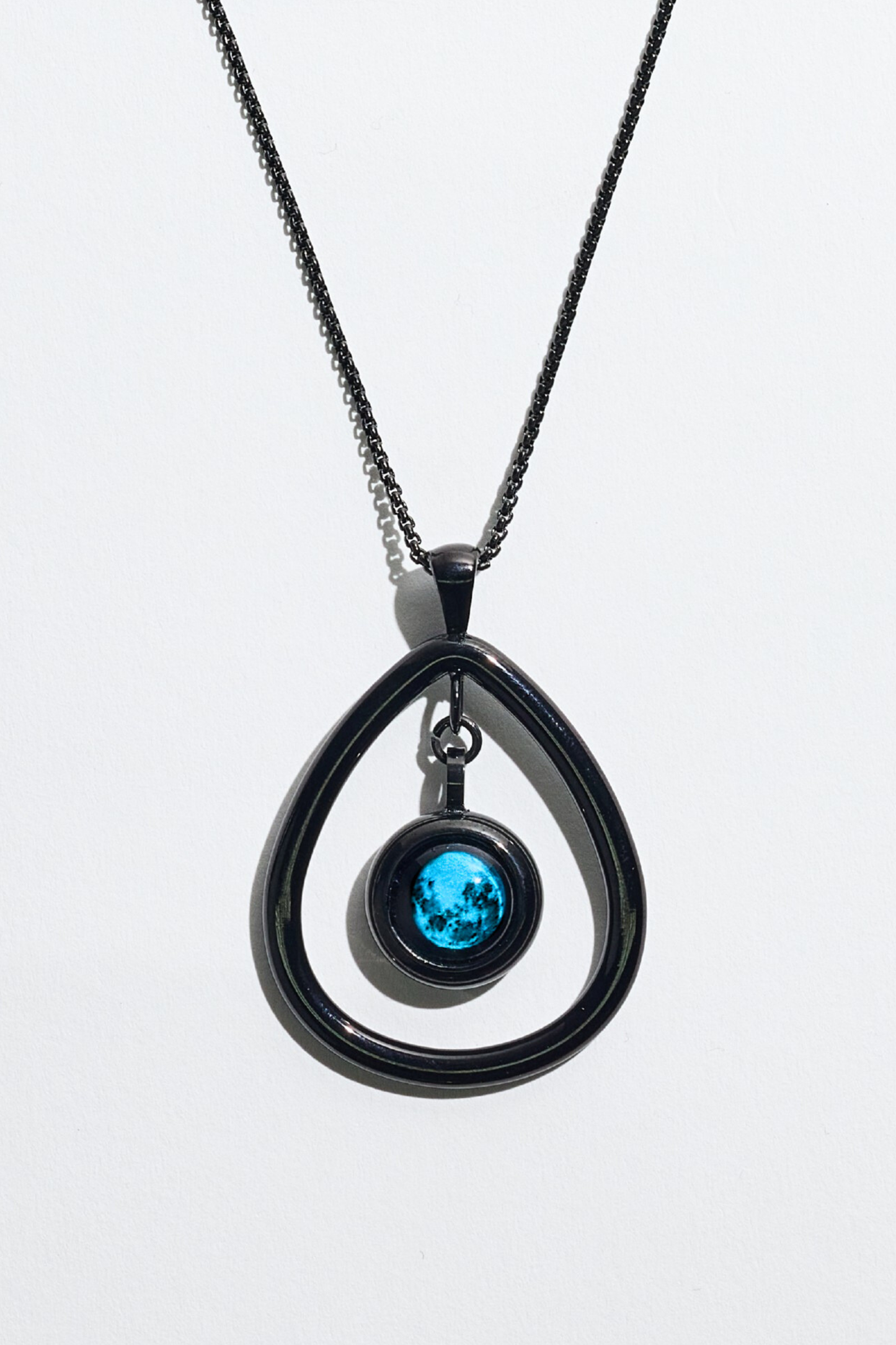 Black Moon Drop Necklace
