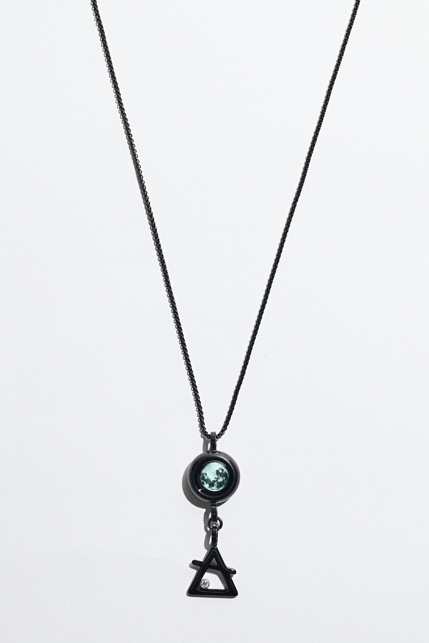 Black Moon & Zodiac Element Necklace