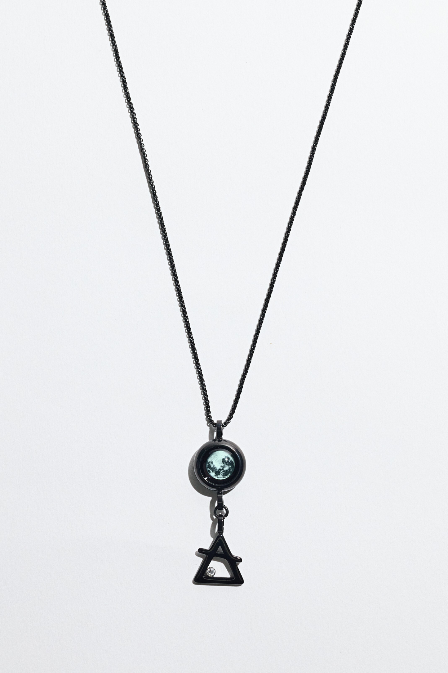 Black Moon & Zodiac Element Necklace