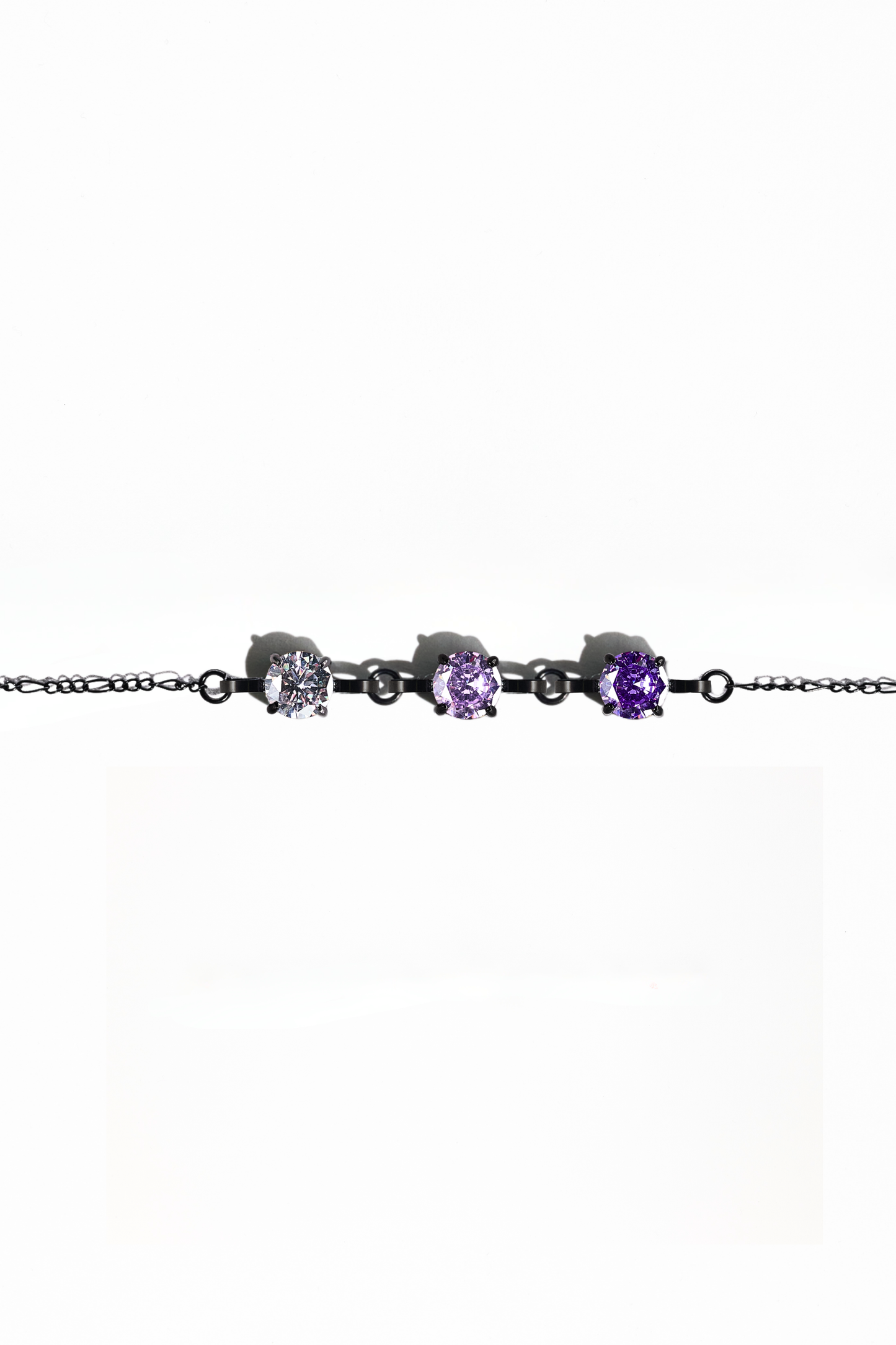 Black Triple Birthstone Bracelet