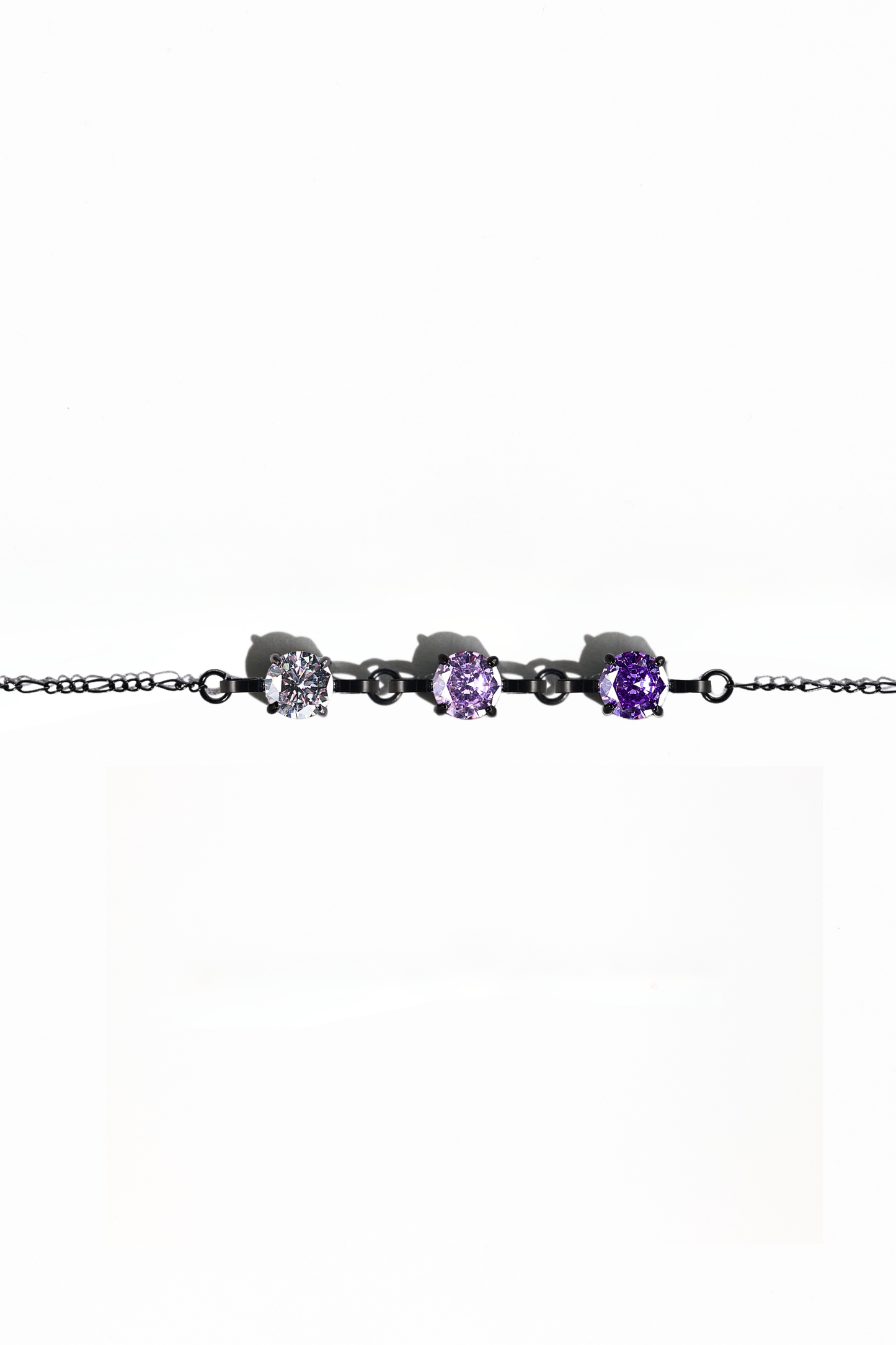 Black Triple Birthstone Bracelet