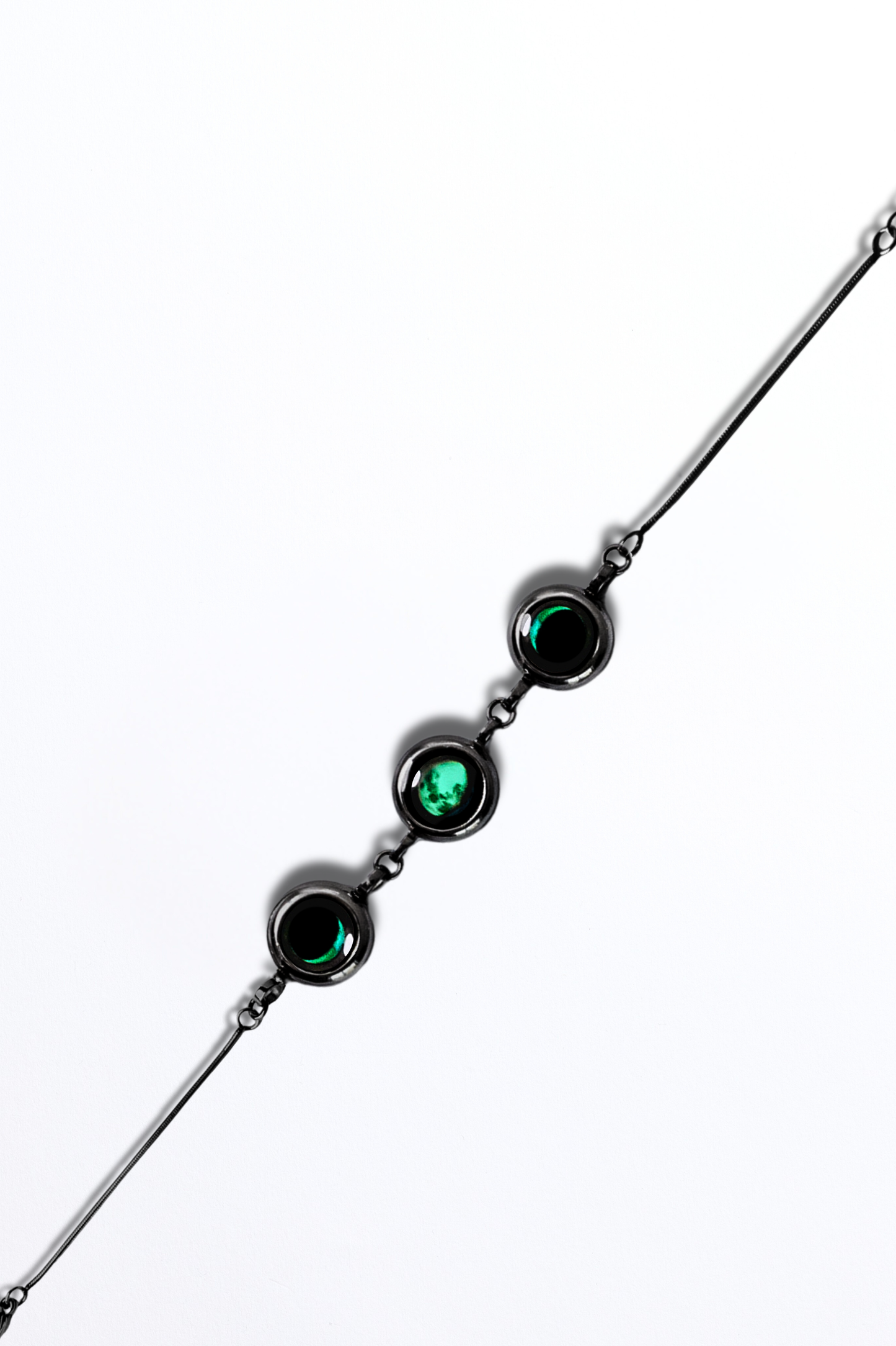 Black Triple Moon Bracelet
