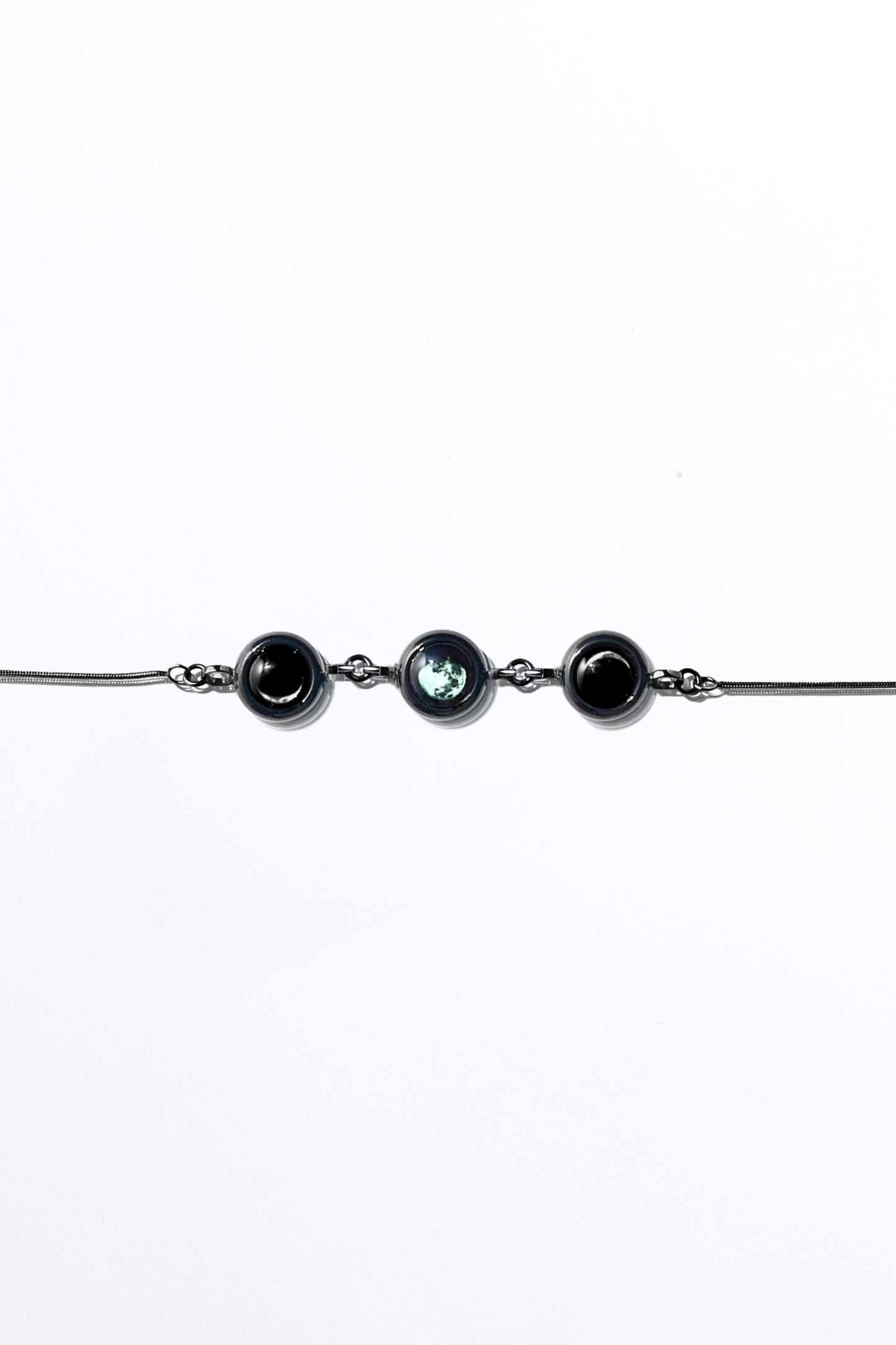 Black Triple Moon Bracelet