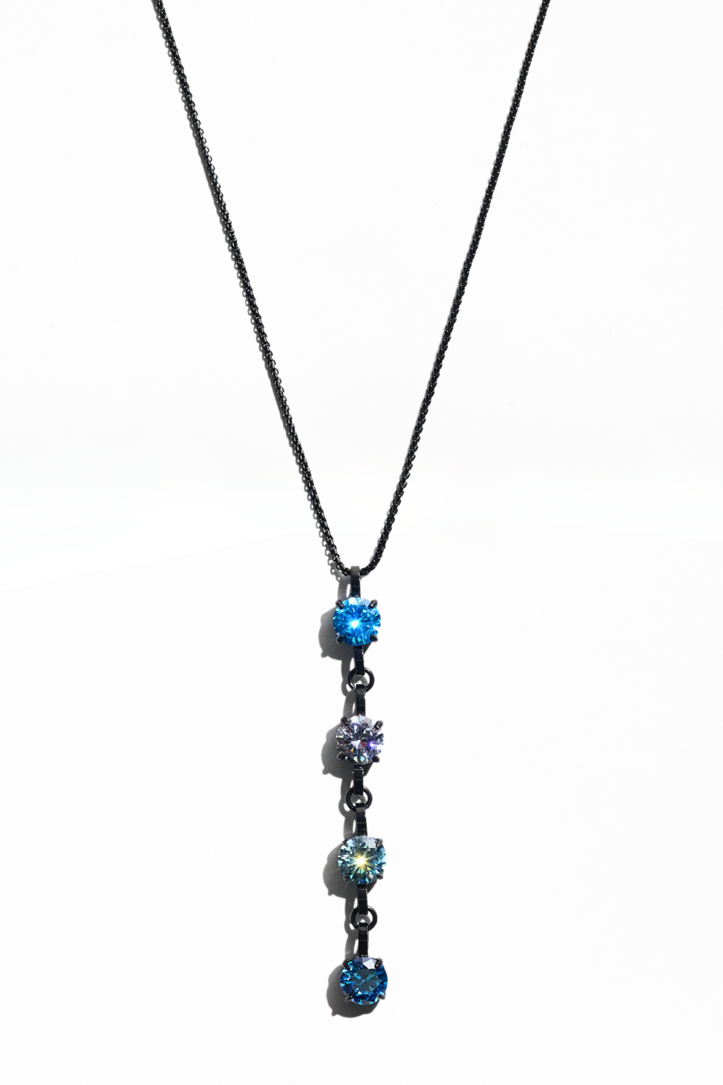 Black Four Birthstone Necklace