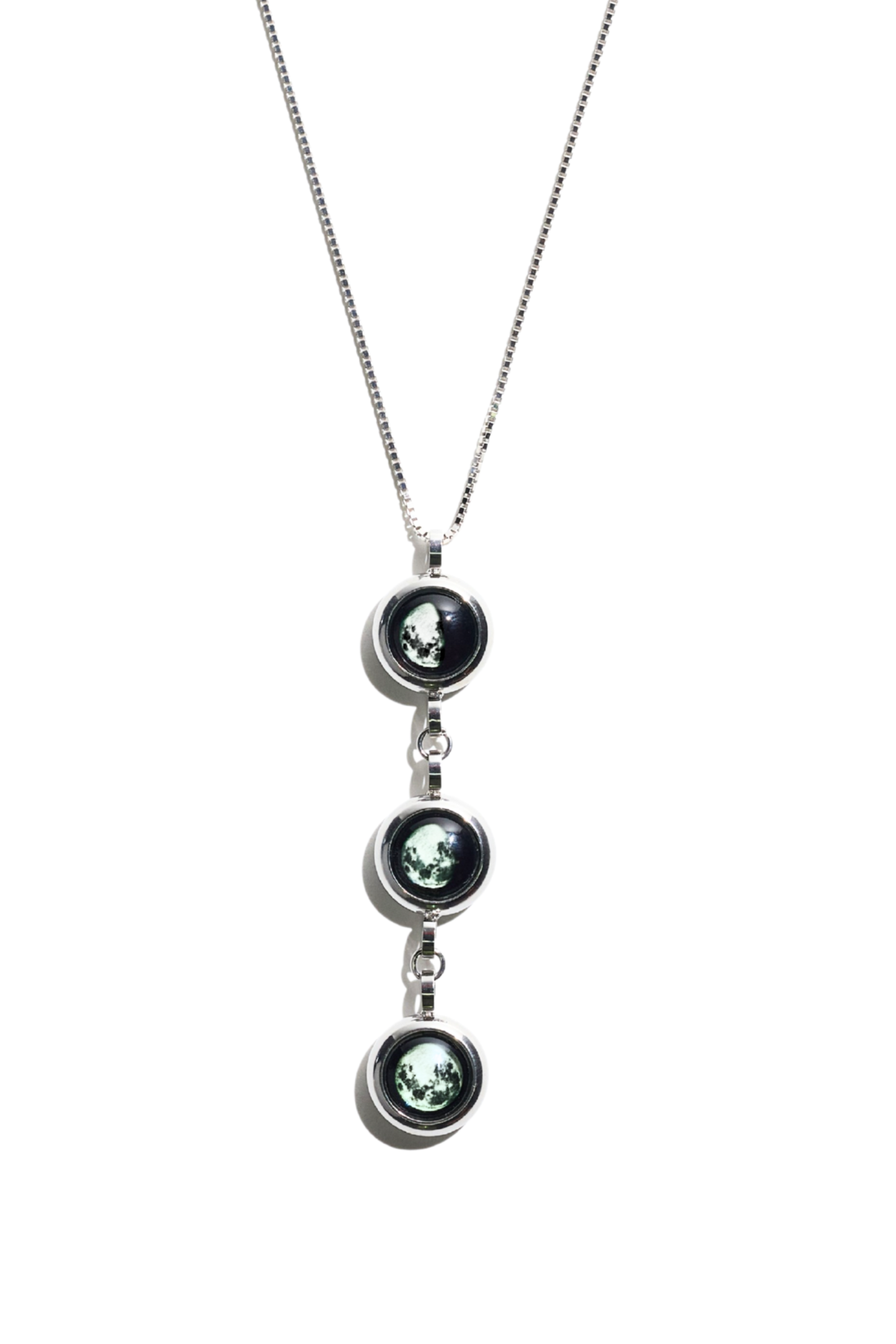 Silver Triple Moon Necklace