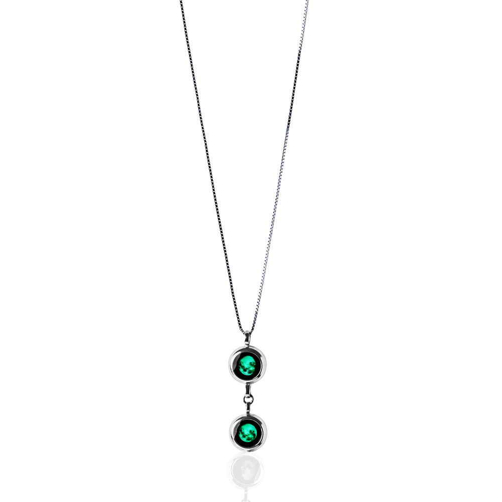 
                  
                    Double Moon Phase Necklace - Silver
                  
                