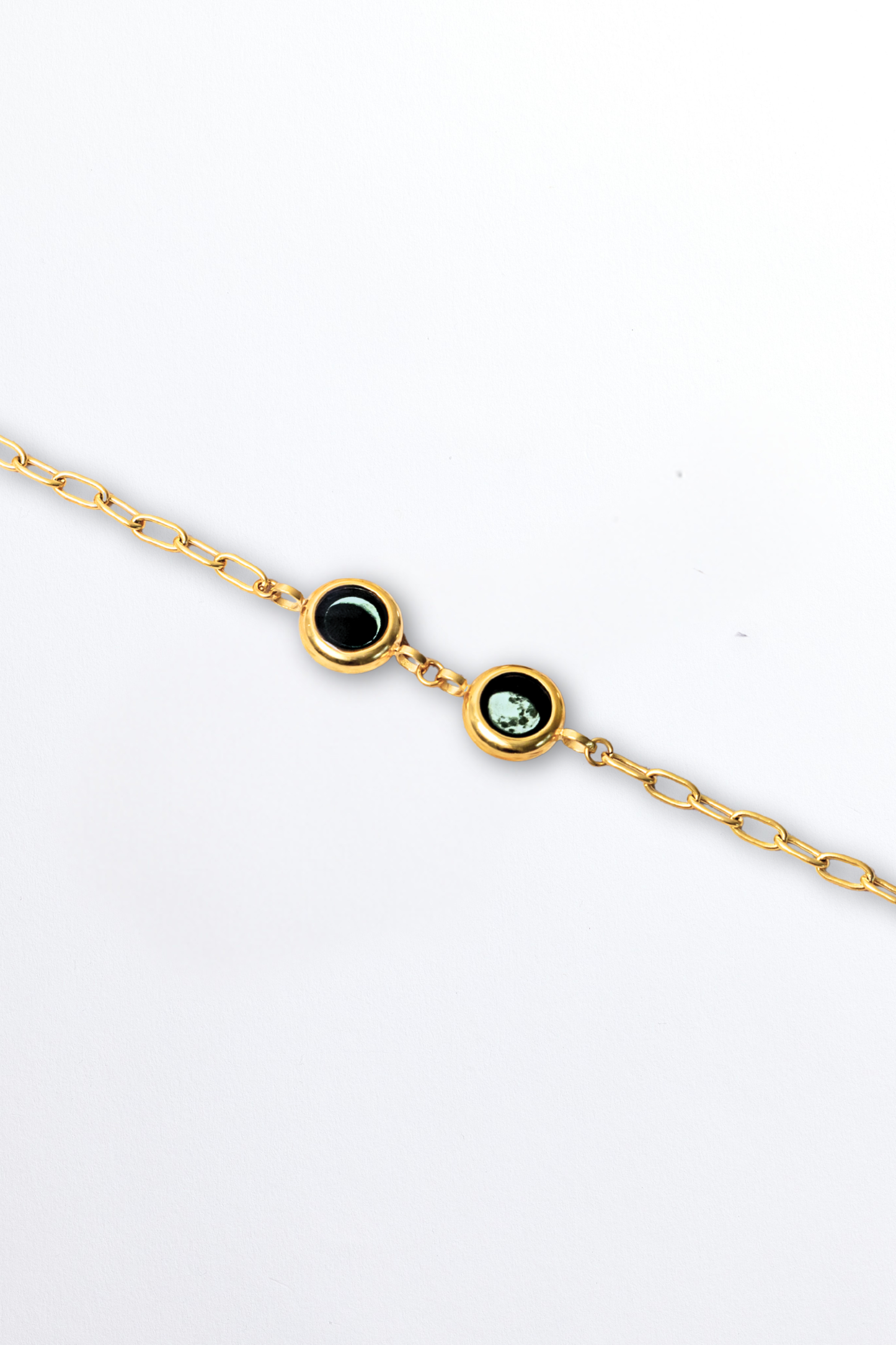 Gold Double Moon Power Bracelet