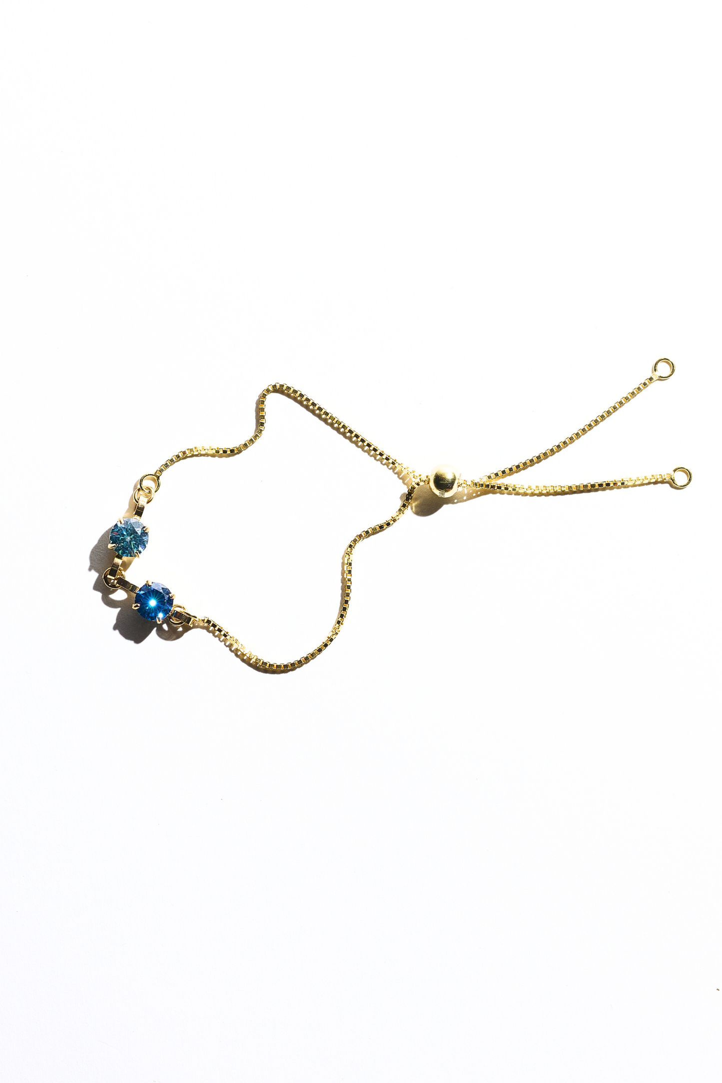 Gold Double Birthstone Bracelet