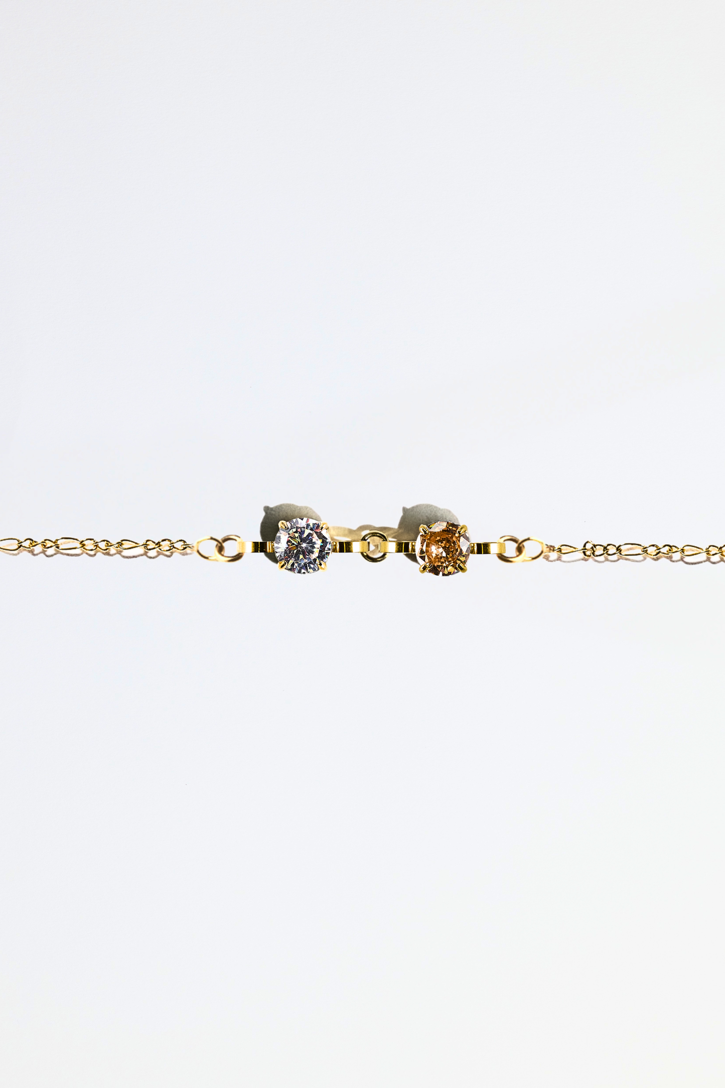 Gold Double Birthstone Bracelet