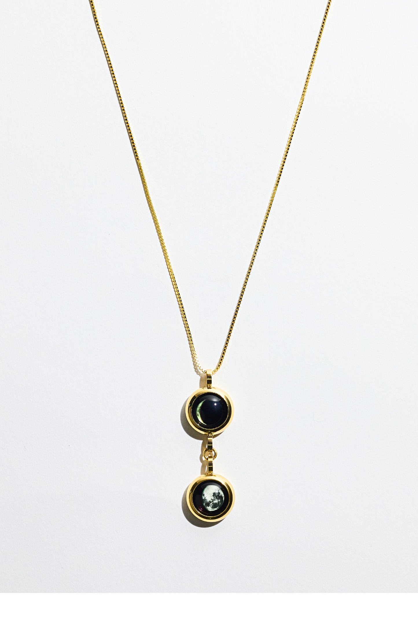 Gold Double Moon Necklace