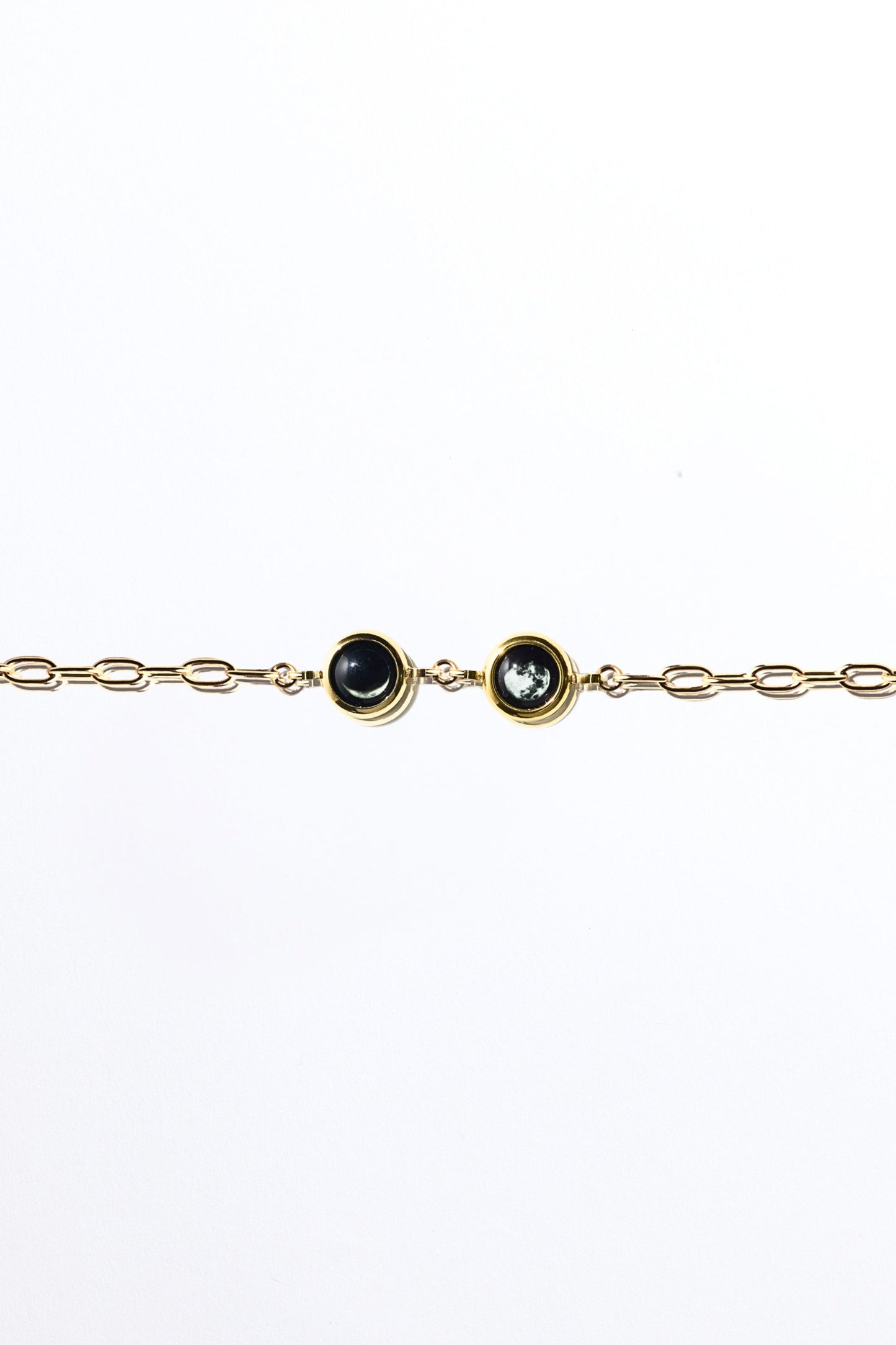 Gold Double Moon Power Bracelet