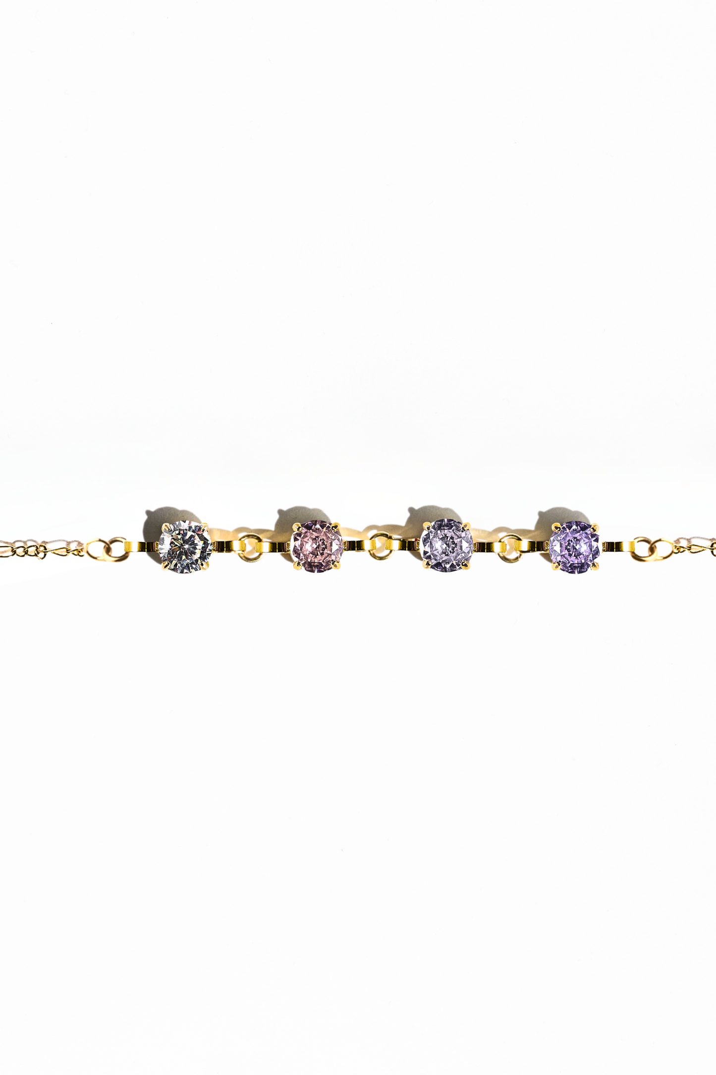 Gold Four Birthstone Bracelet
