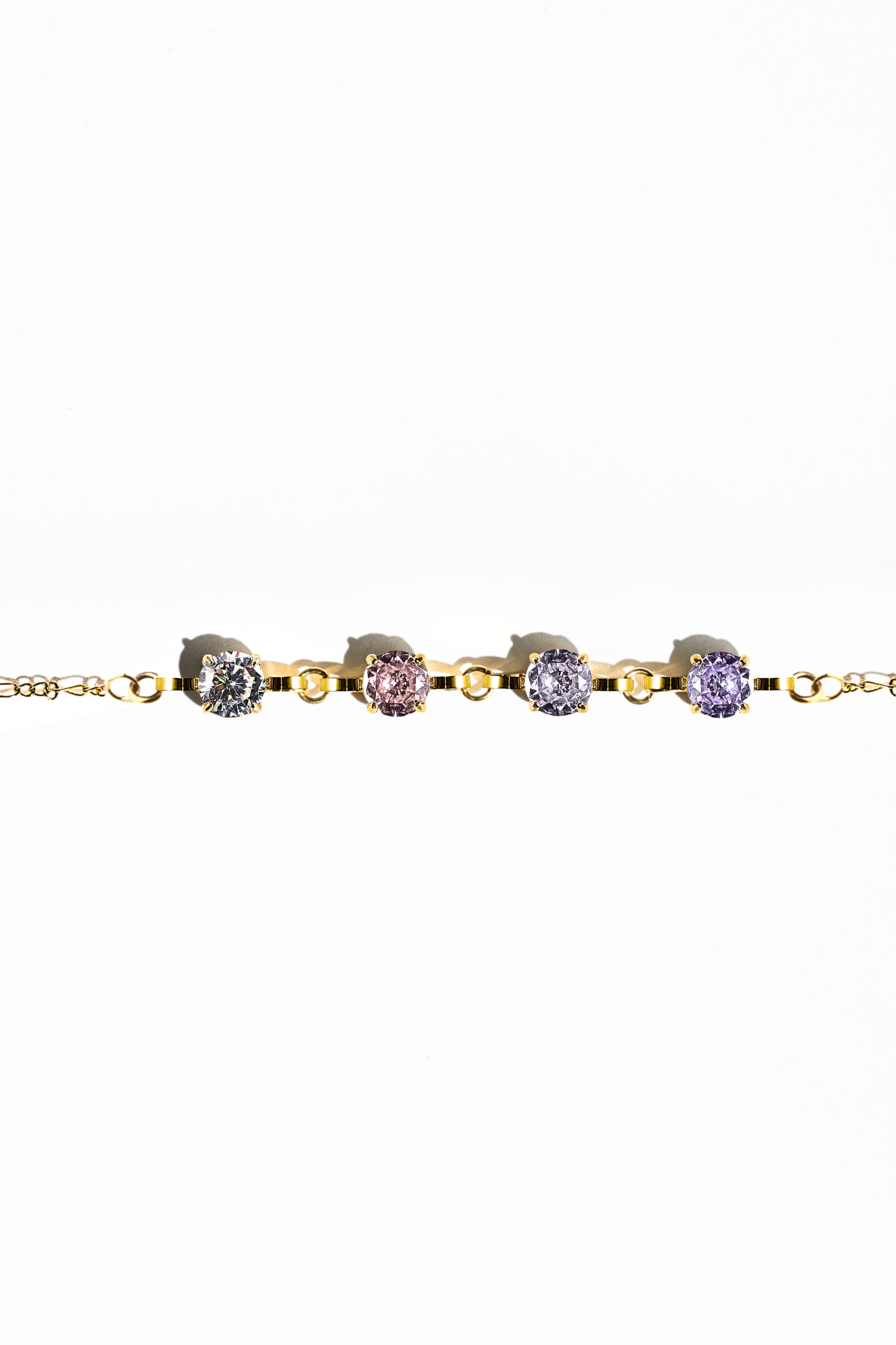 Gold Four Birthstone Bracelet