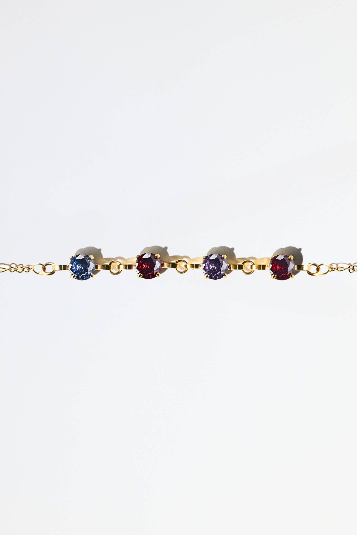 Gold Four Birthstone Bracelet