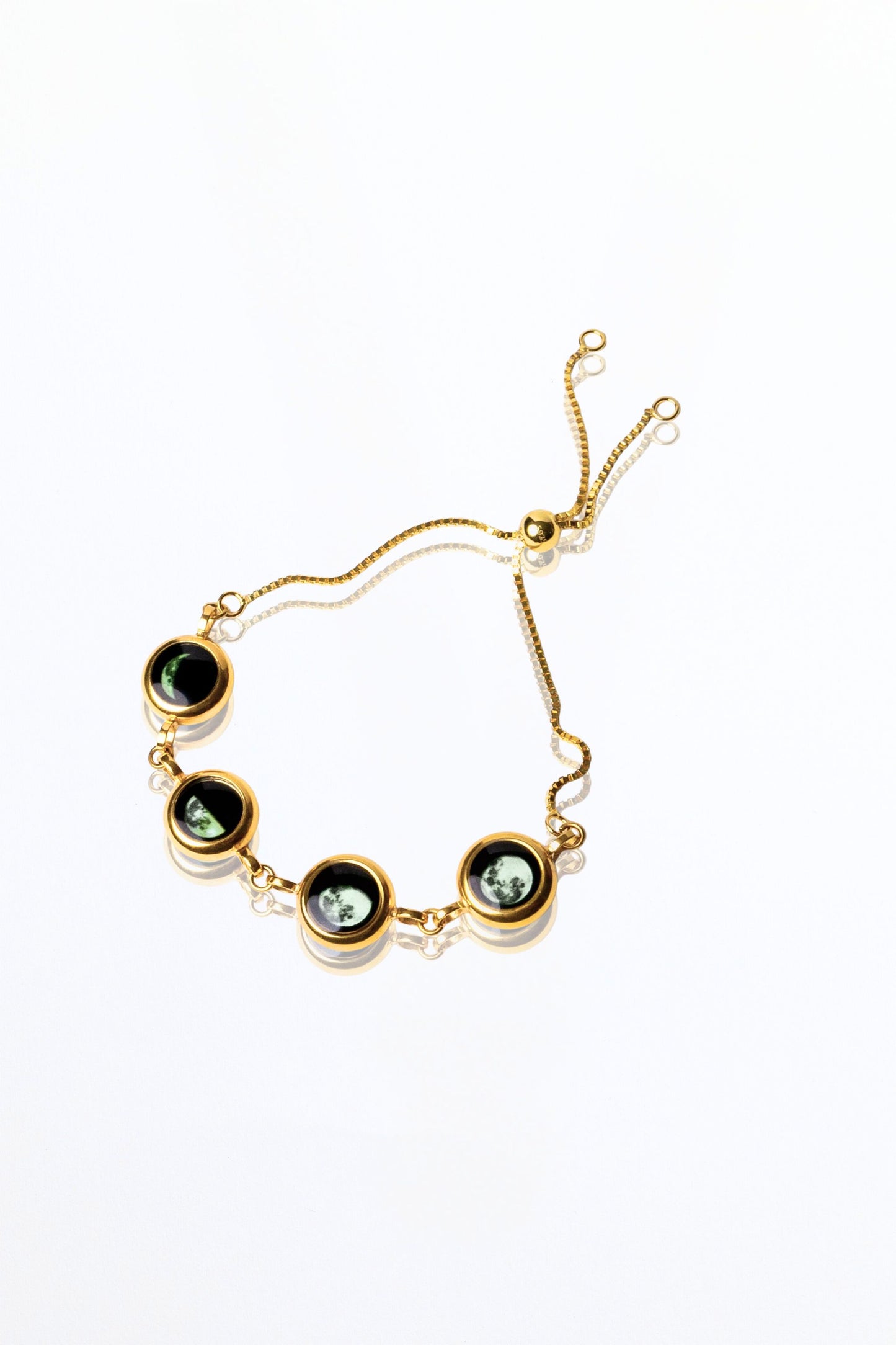Gold Four Moon Bracelet