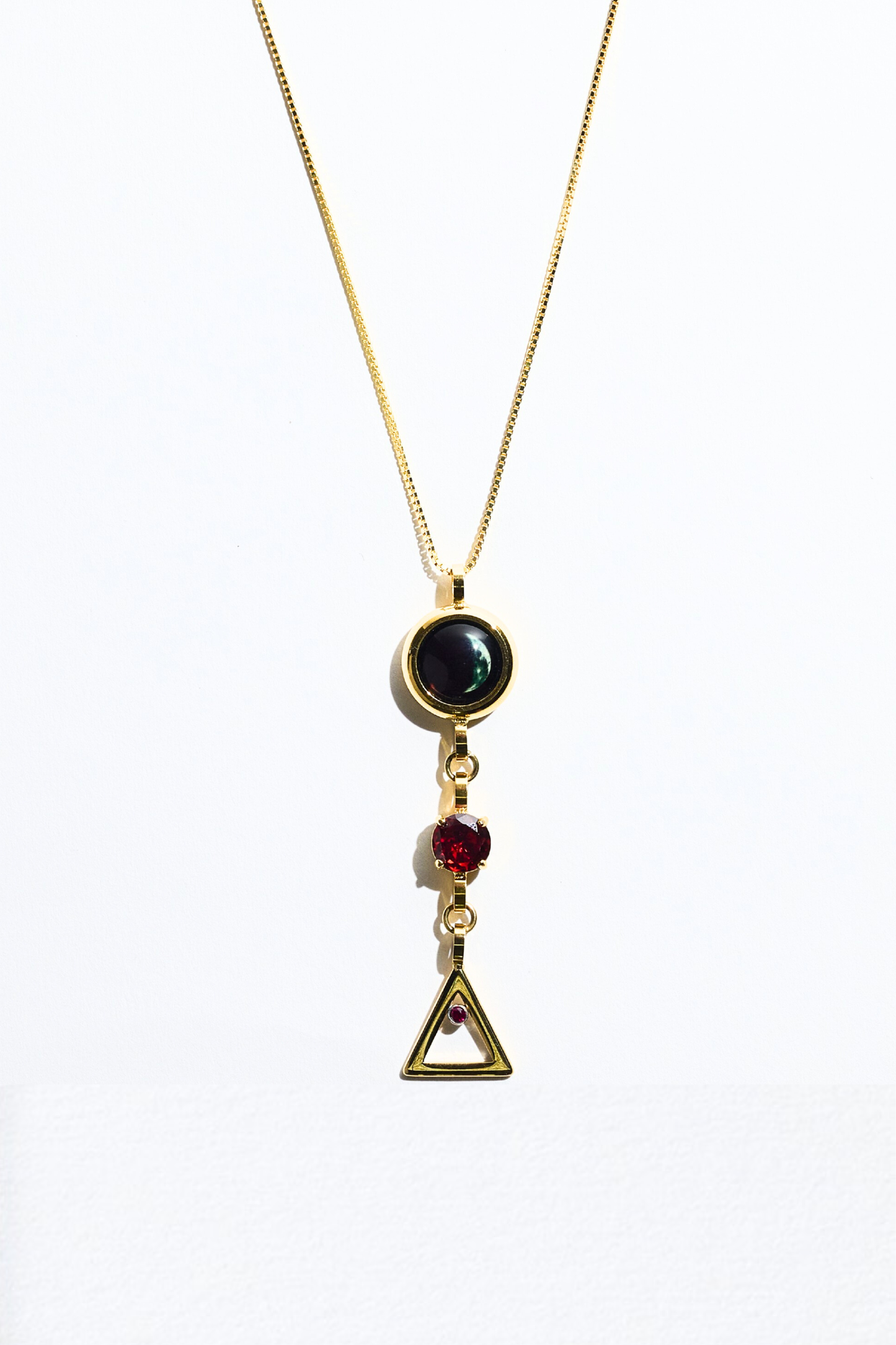 Gold Moon Birthstone Zodiac Necklace