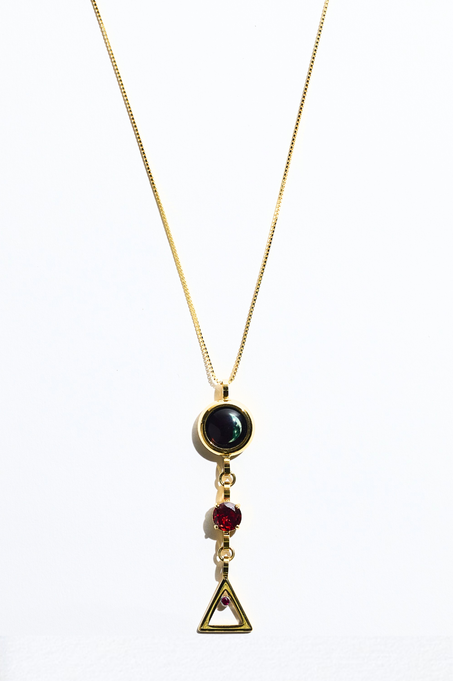 Gold Moon Birthstone Zodiac Necklace