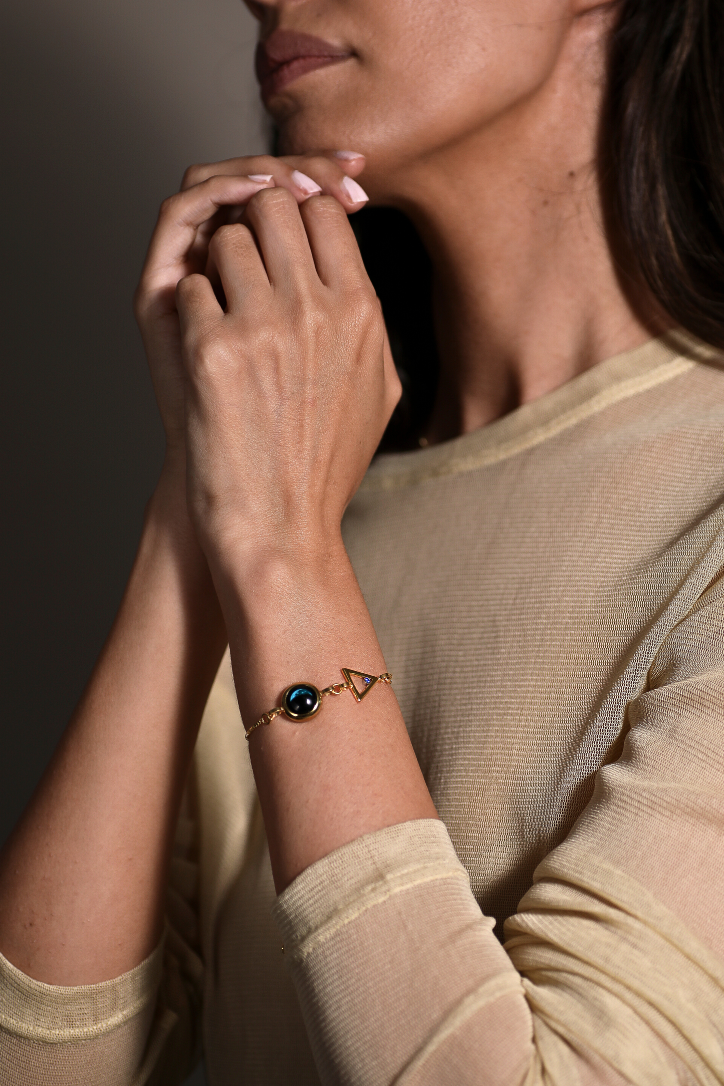 Gold Moon & Zodiac Element Bracelet