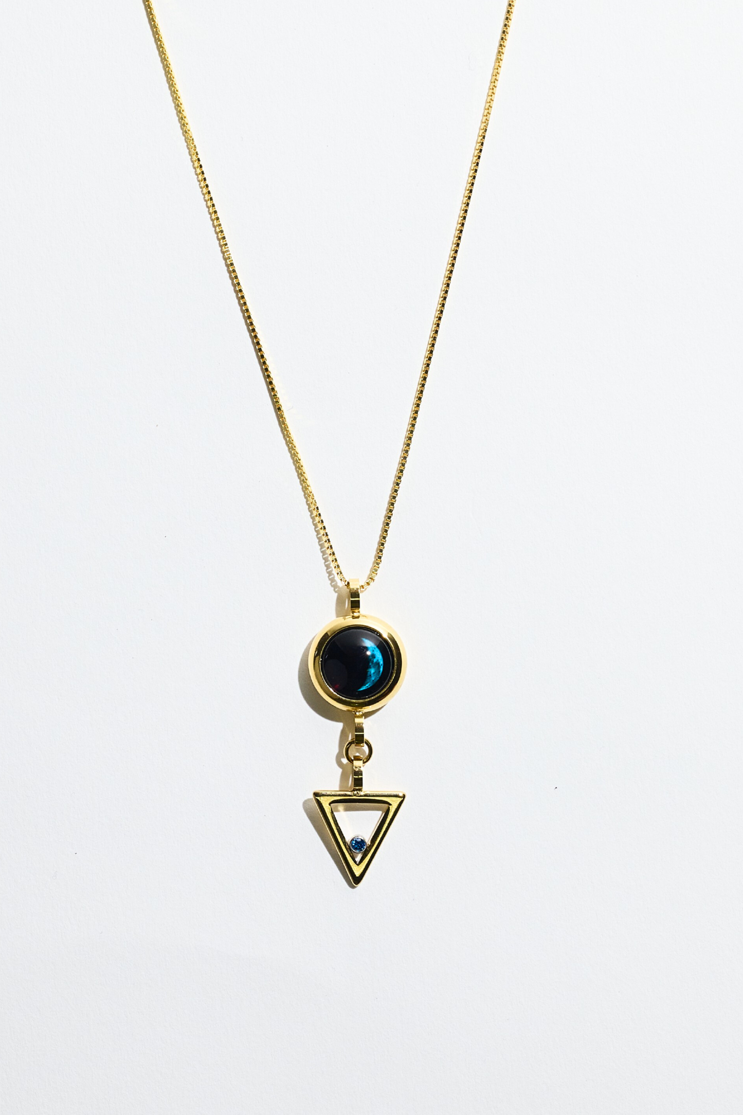 Gold Moon & Zodiac Element Necklace