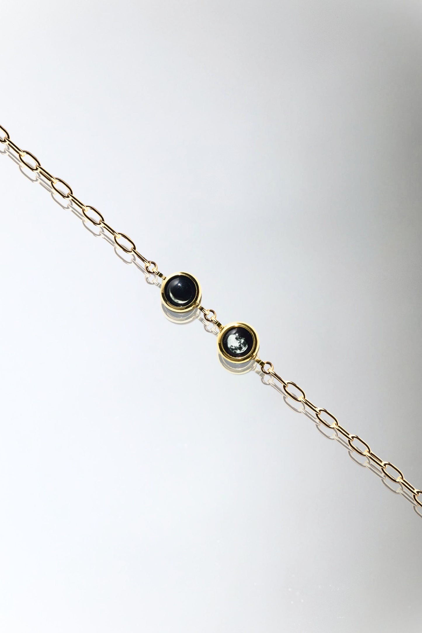Gold Double Moon Power Bracelet