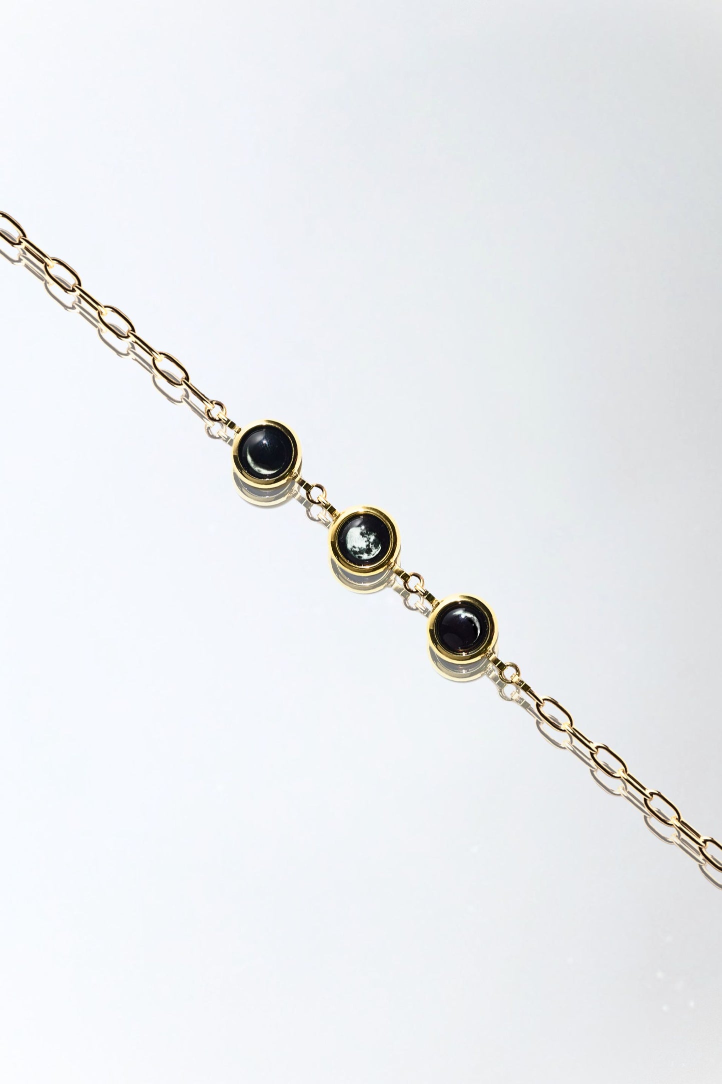 Gold Triple Moon Power Bracelet