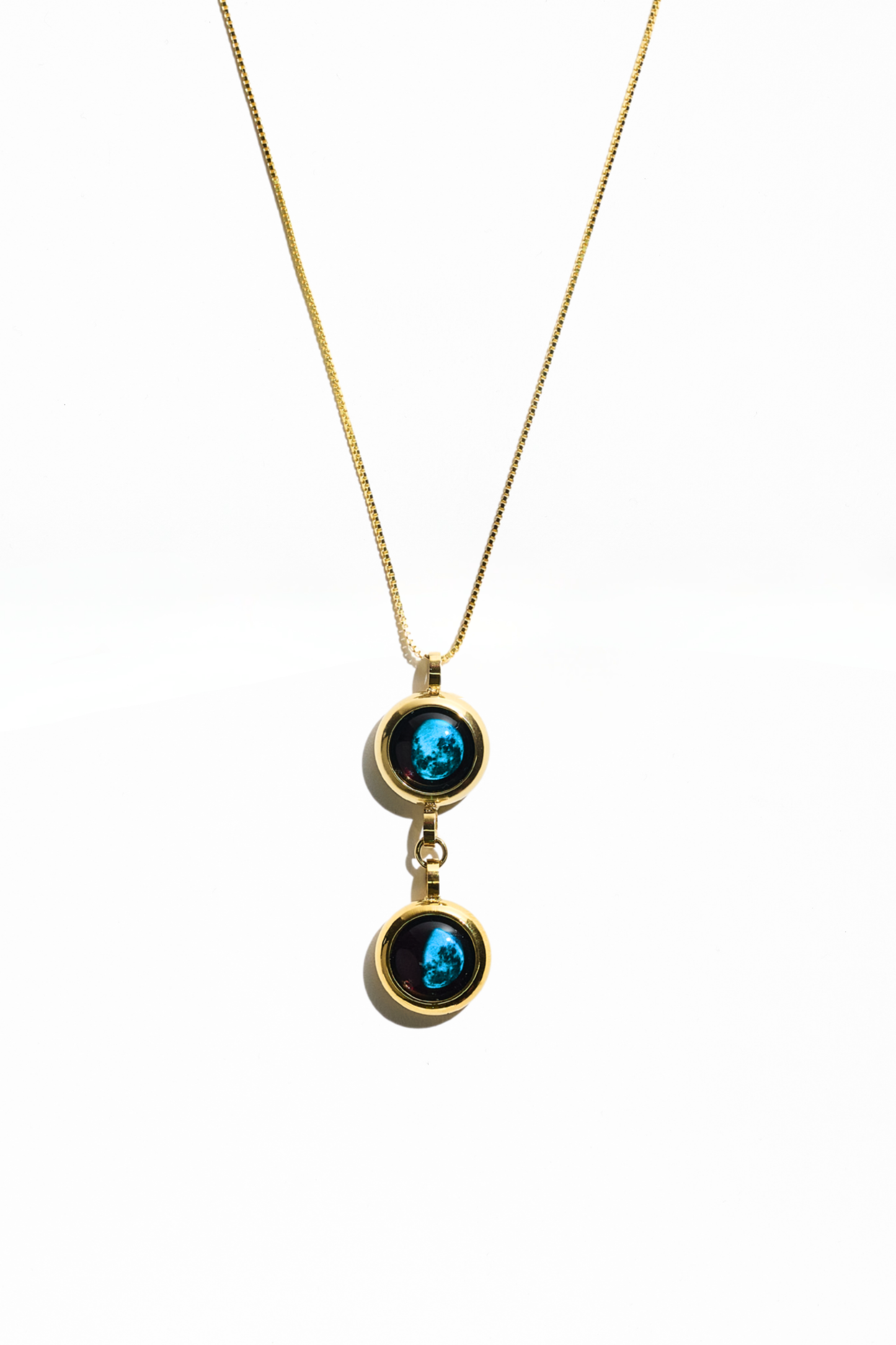 Gold Double Moon Necklace