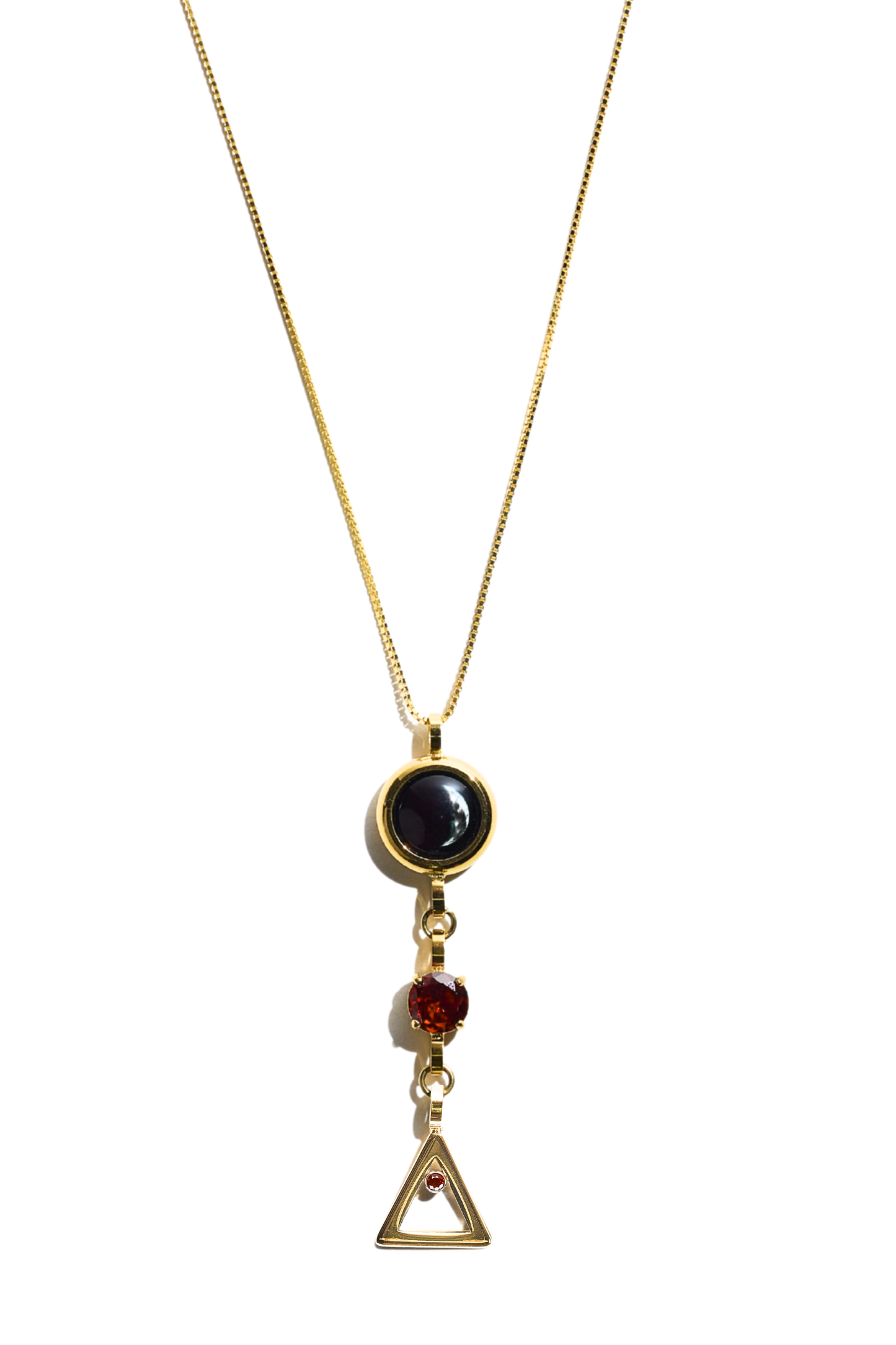 Gold Moon Birthstone Zodiac Necklace
