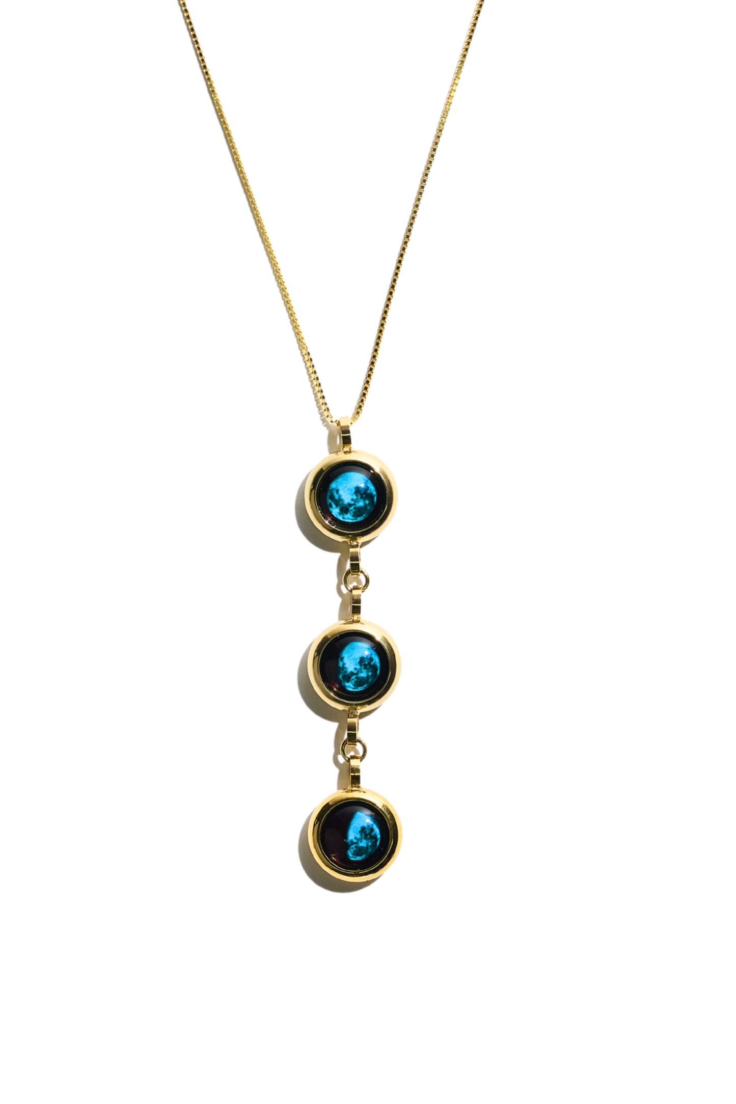 Gold Triple Moon Necklace