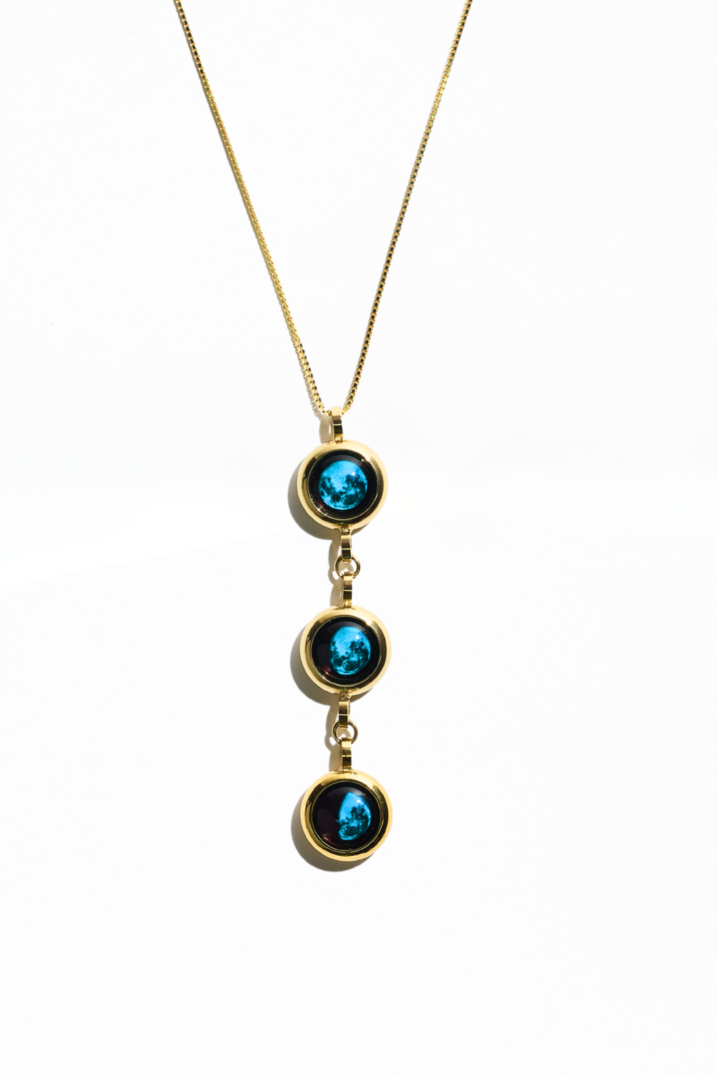 Gold Triple Moon Necklace