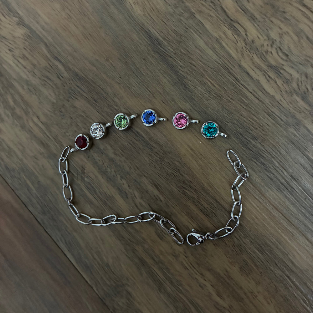Custom Order #2:  Anklet; Slider Bracelet x2