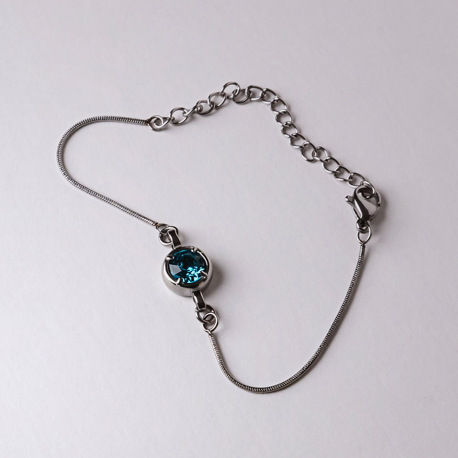 Single Birthstone Bracelet - Silver