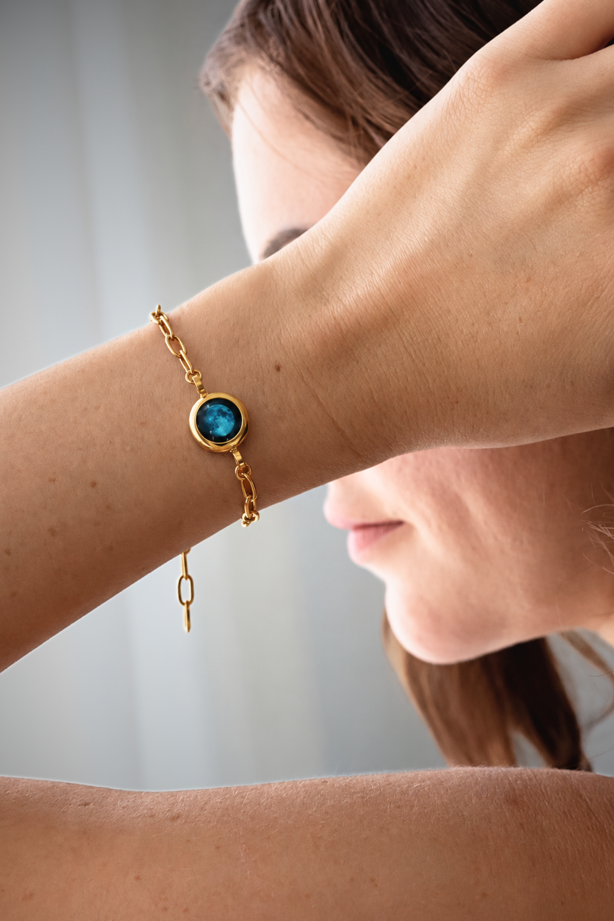 Gold Power Moon Bracelet