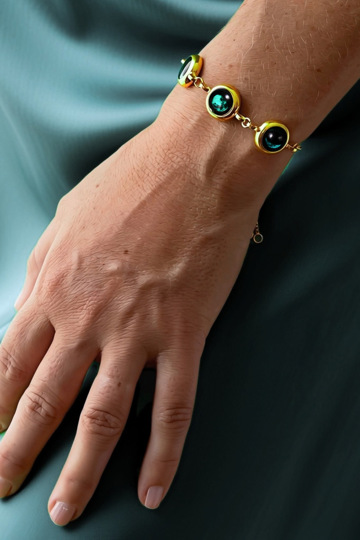 Gold Triple Moon Bracelet
