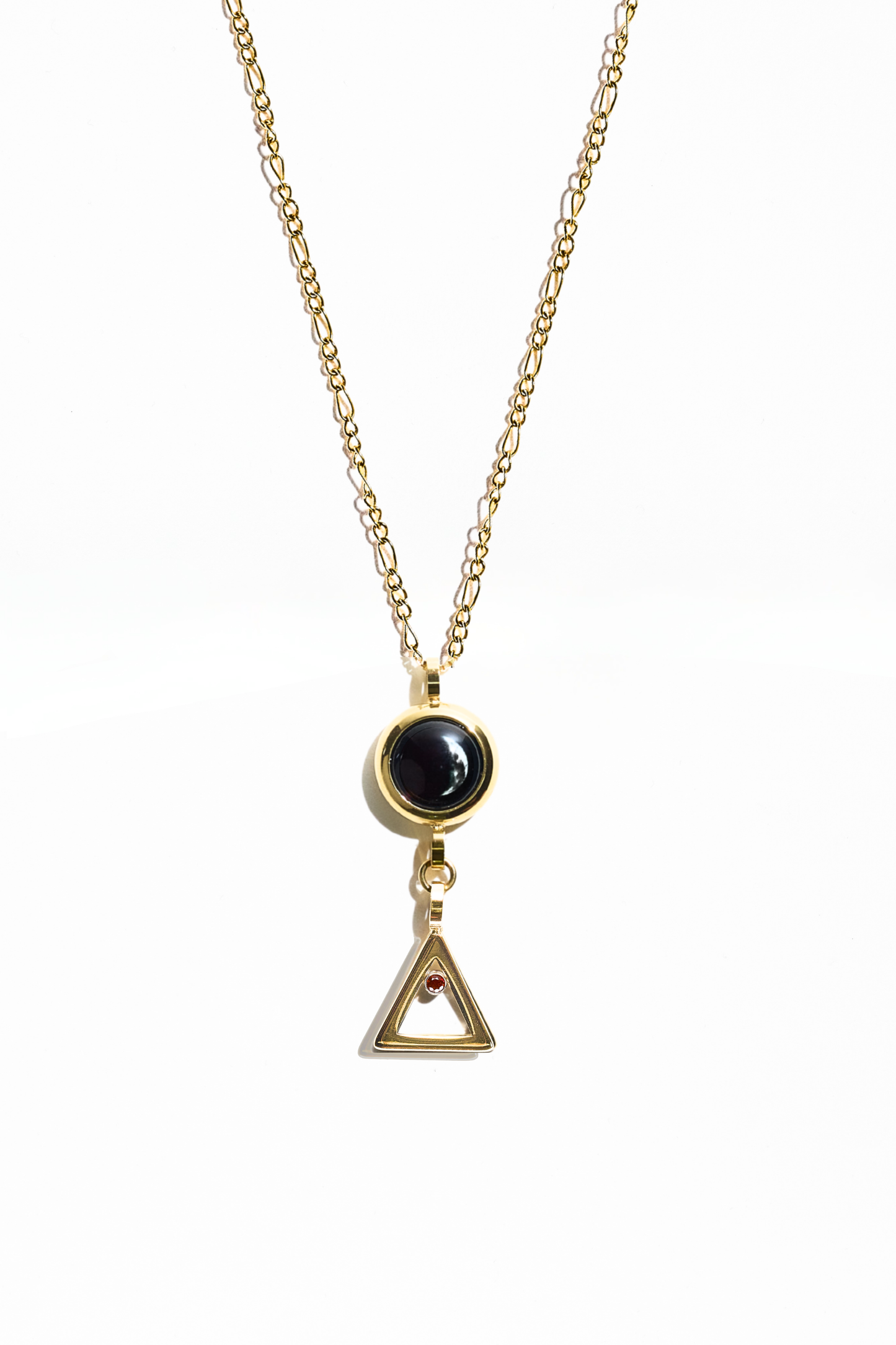 Gold Moon & Zodiac Element Necklace